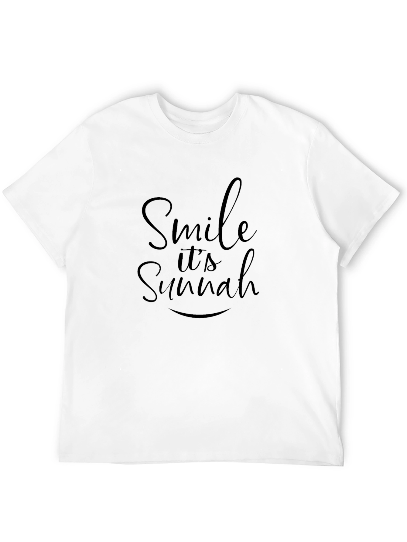 Black Smile It's Sunnah Black T-Shirt view 12