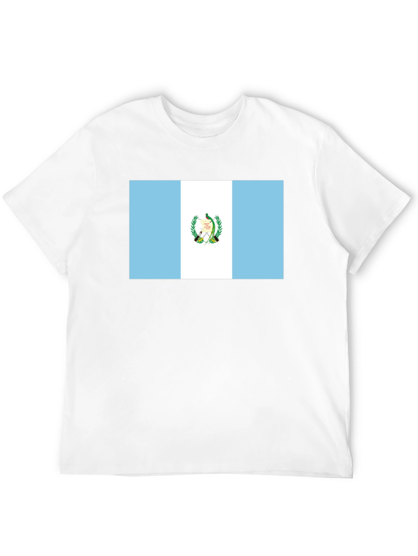 Black Guatemala Flag T-Shirt - Black Tee view 12