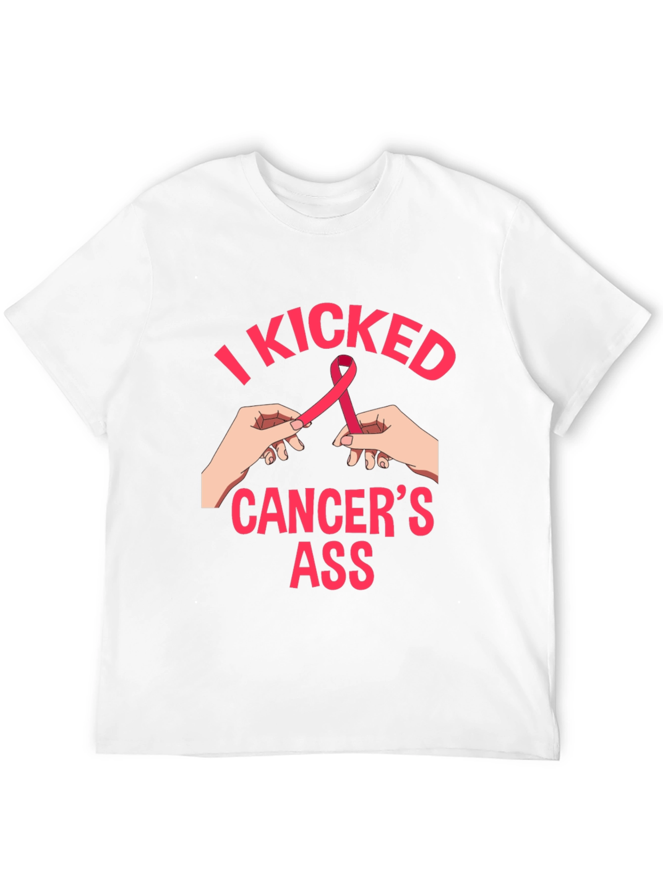 Black I Kicked Cancer's Ass Graphic Tee view 12