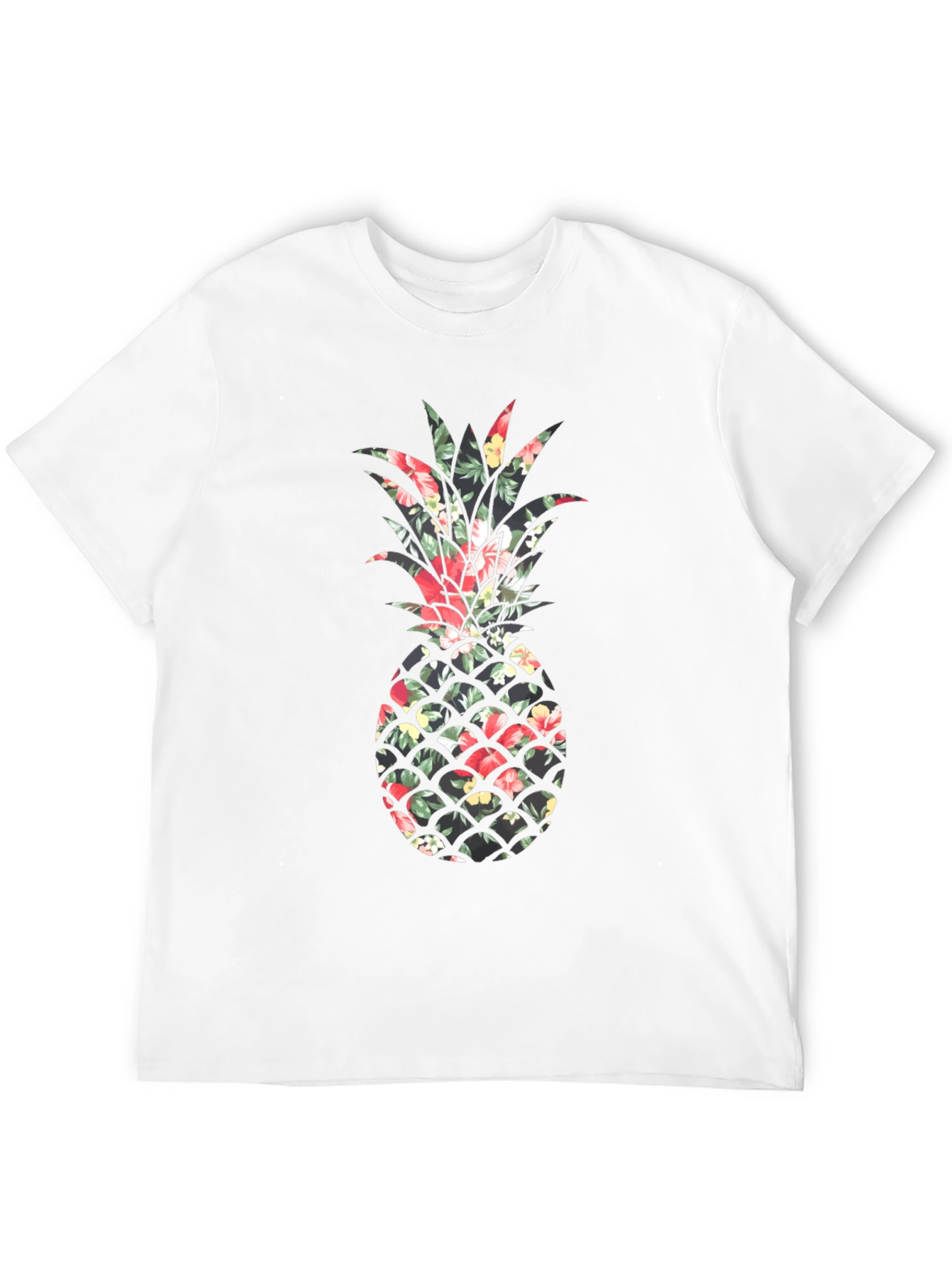 Black Floral Pineapple Print Tee view 12