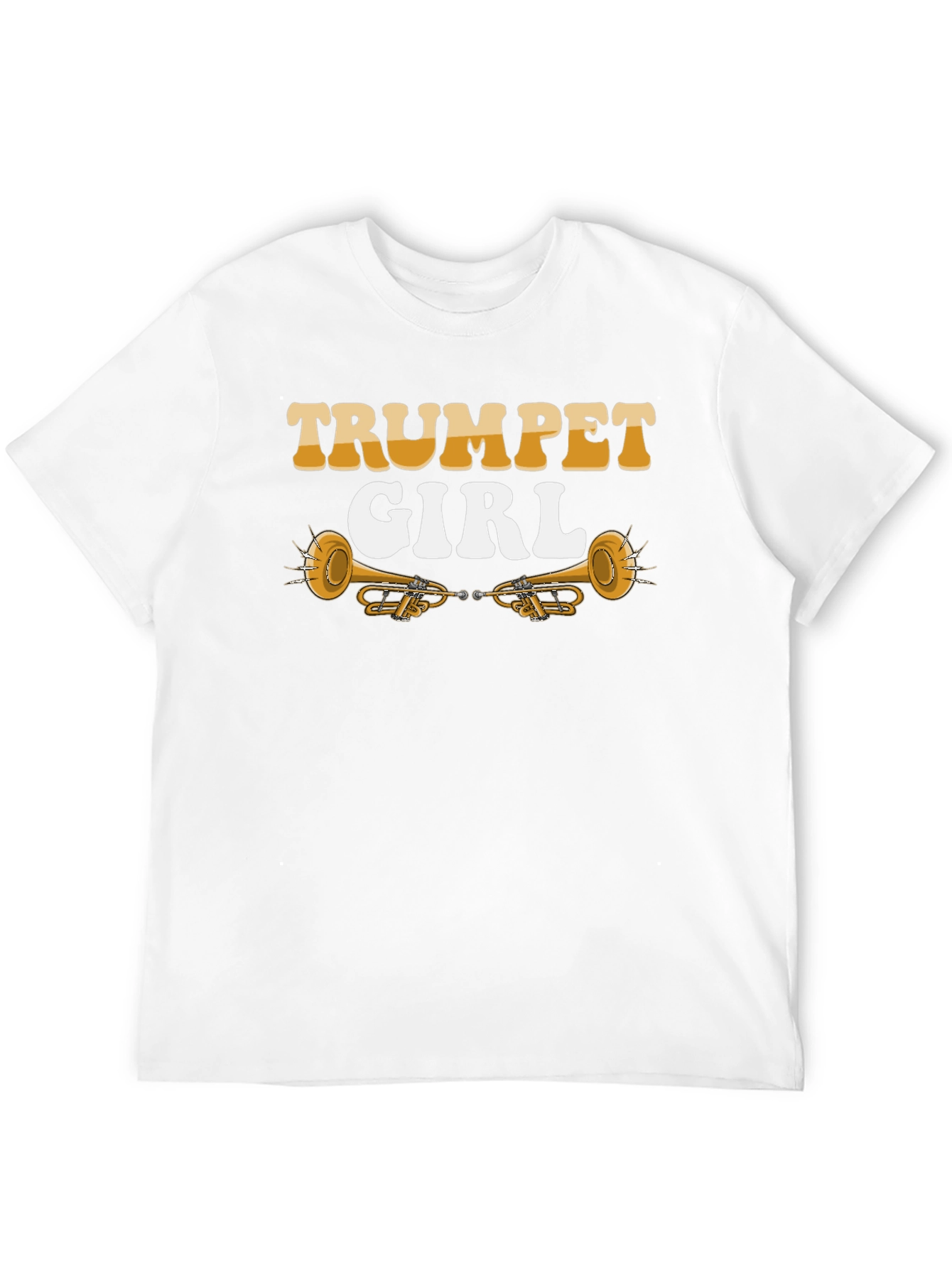 Black Trumpet Girl Graphic T-Shirt, Music Lover Tee view 12