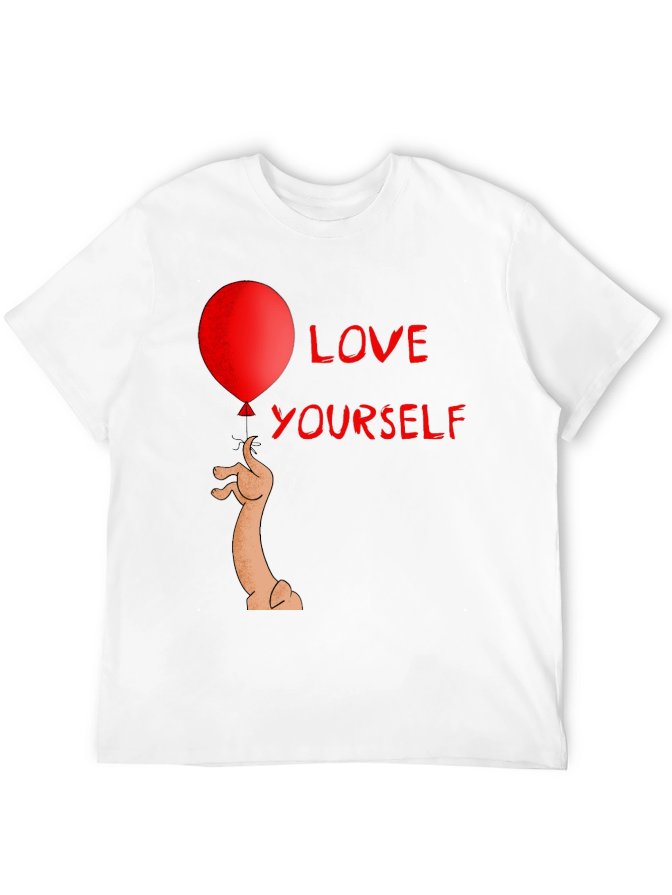 Black Love Yourself Balloon T-Shirt Funny Graphic Tee view 12