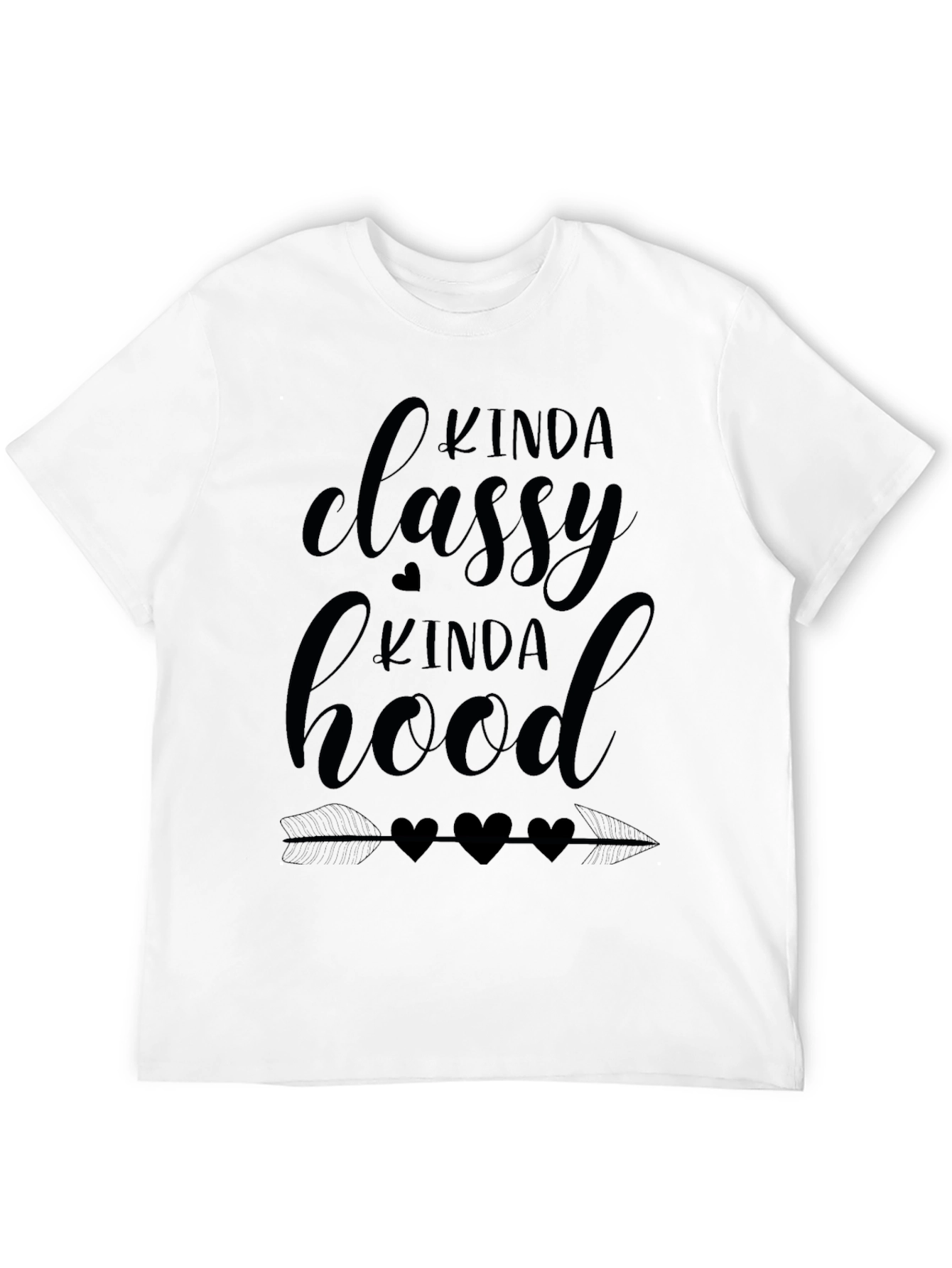 Black Kinda Classy Kinda Hood Graphic Tee view 12