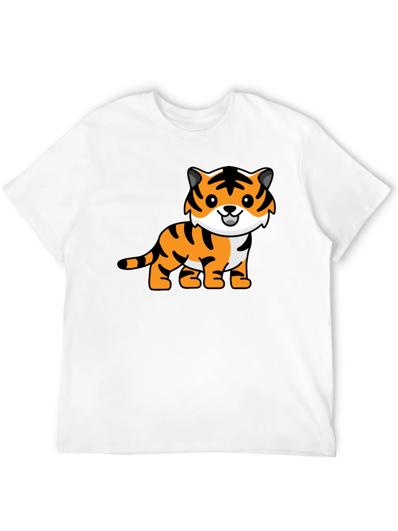 Black Cute Tiger Graphic Tee - Black view 12