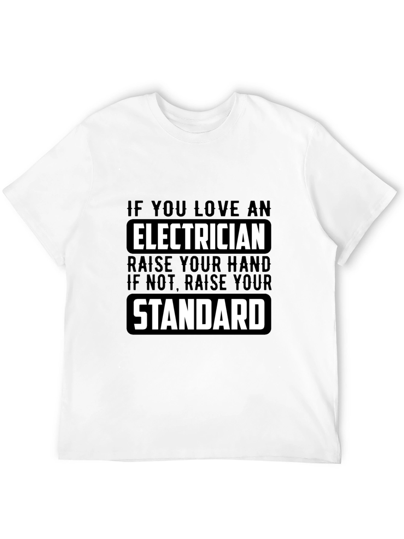 Black Electrician Love Graphic T-Shirt view 12