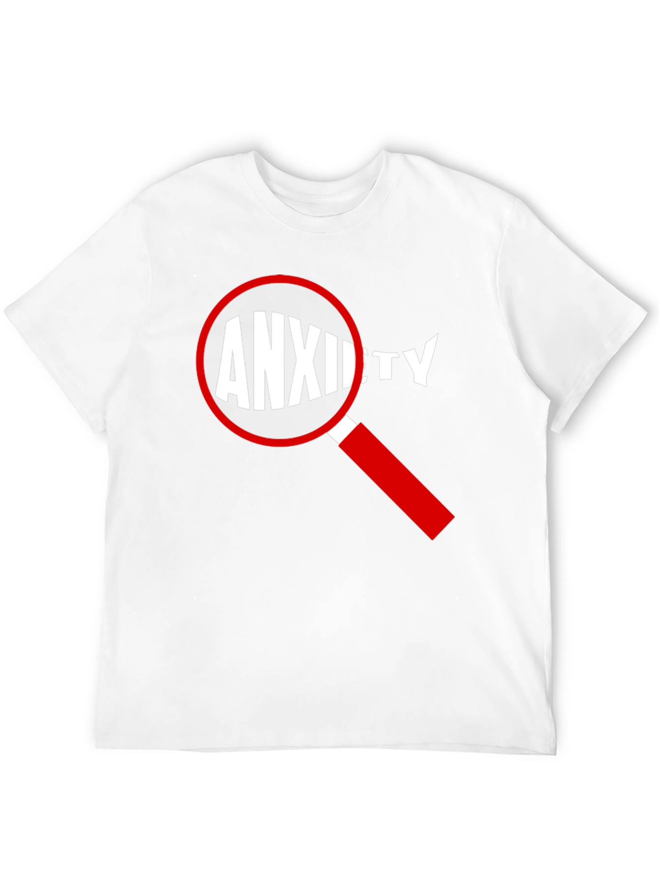 Black Anxiety Magnified T-Shirt - Black Cotton Tee view 12