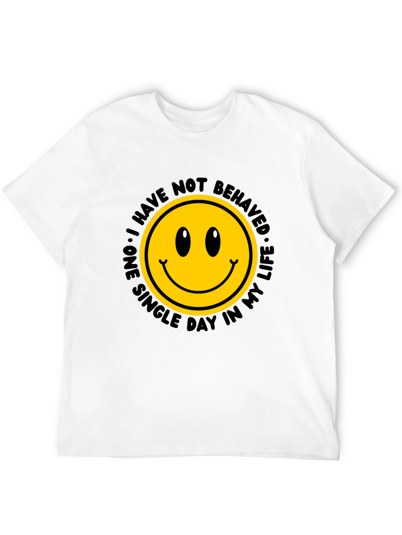 Black Smiley Face Graphic Tee - Mischief Managed! view 12