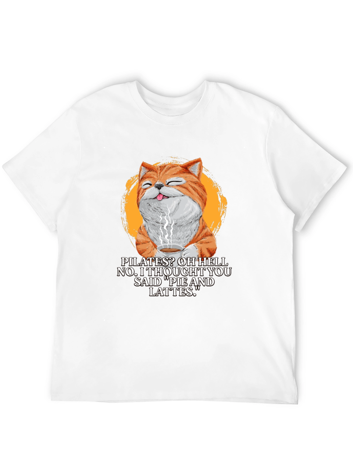 Pilates? Pie & Lattes Cat Graphic T-Shirt - 12