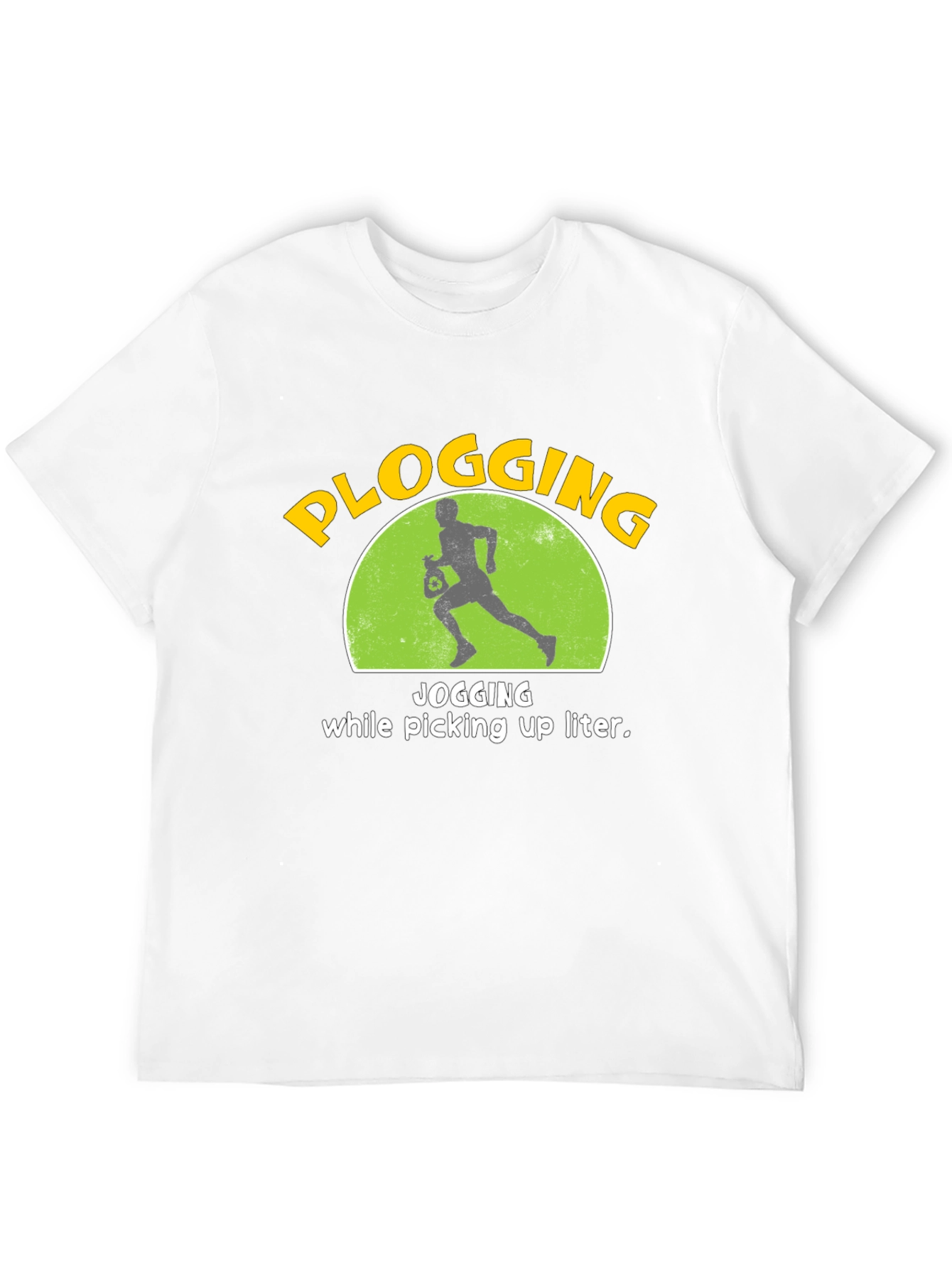 Black Plogging T-Shirt: Jogging While Picking Up Litter! view 12