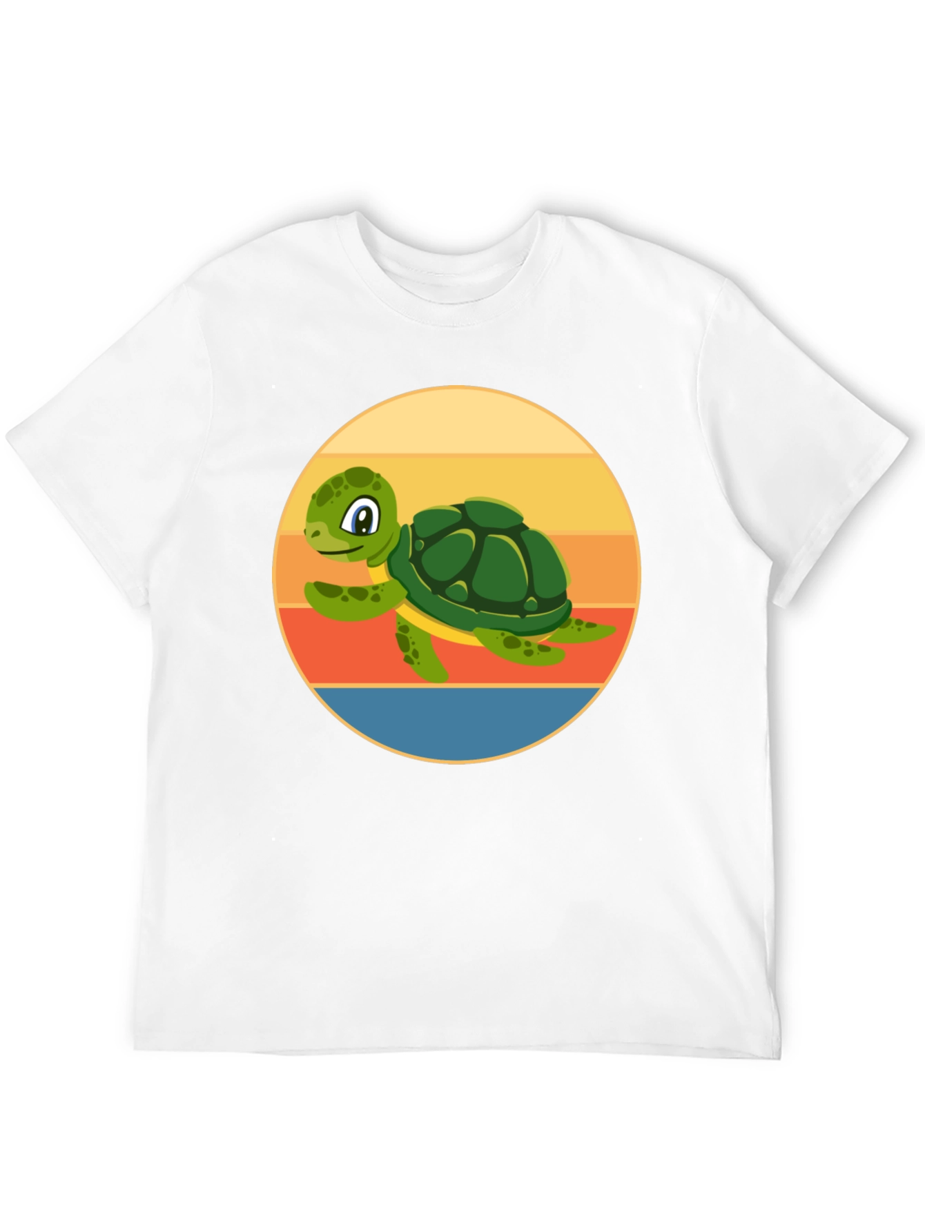 Black Cute Turtle Graphic Tee - Retro Style view 12