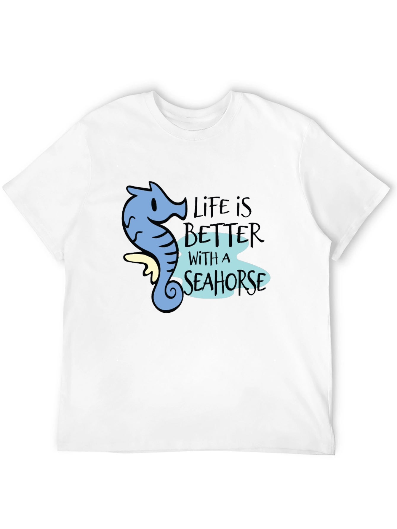 Black Life is Better with a Seahorse Black Graphic Tee view 12
