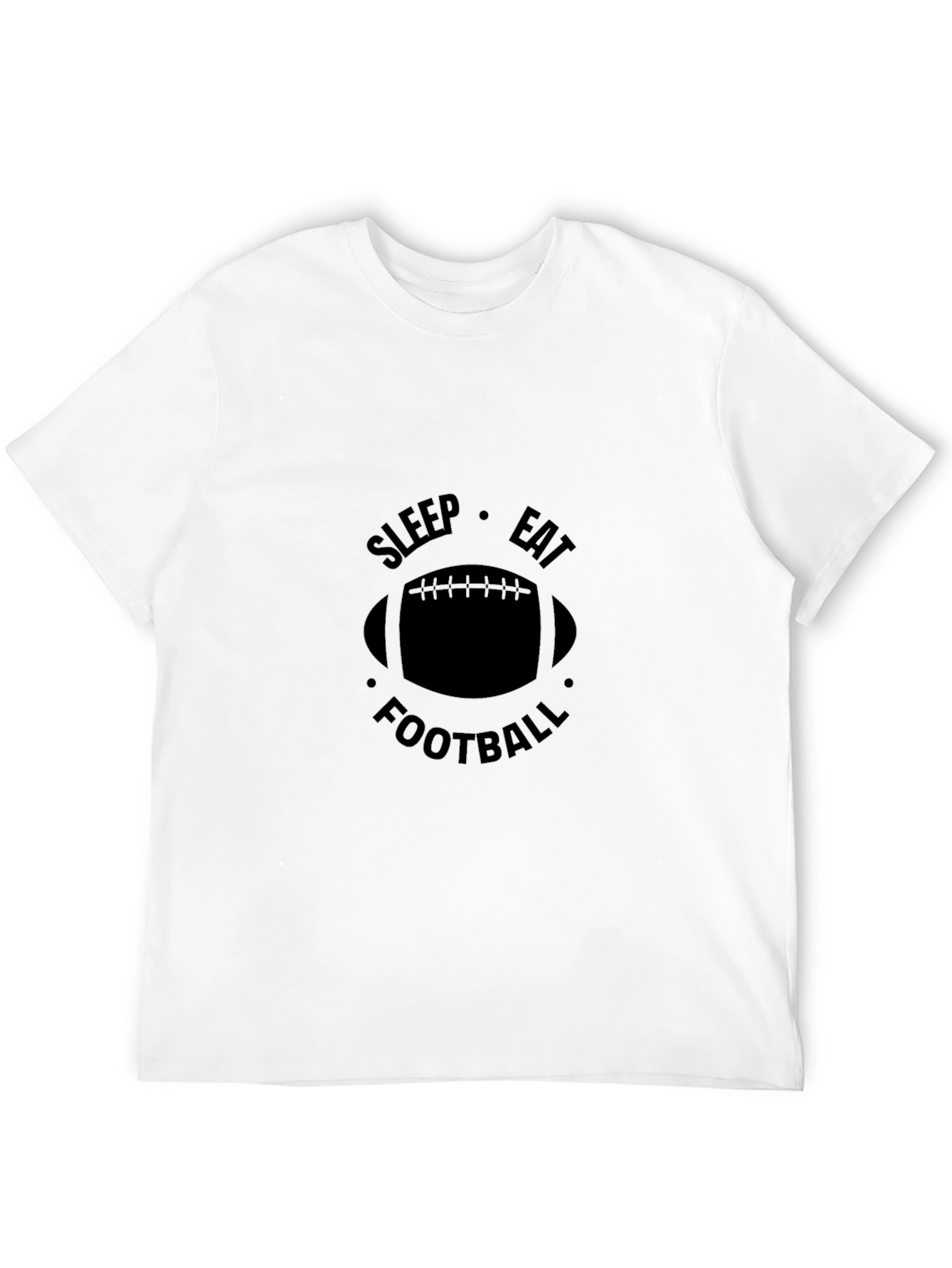 Black Sleep Eat Football Black Graphic Tee view 12