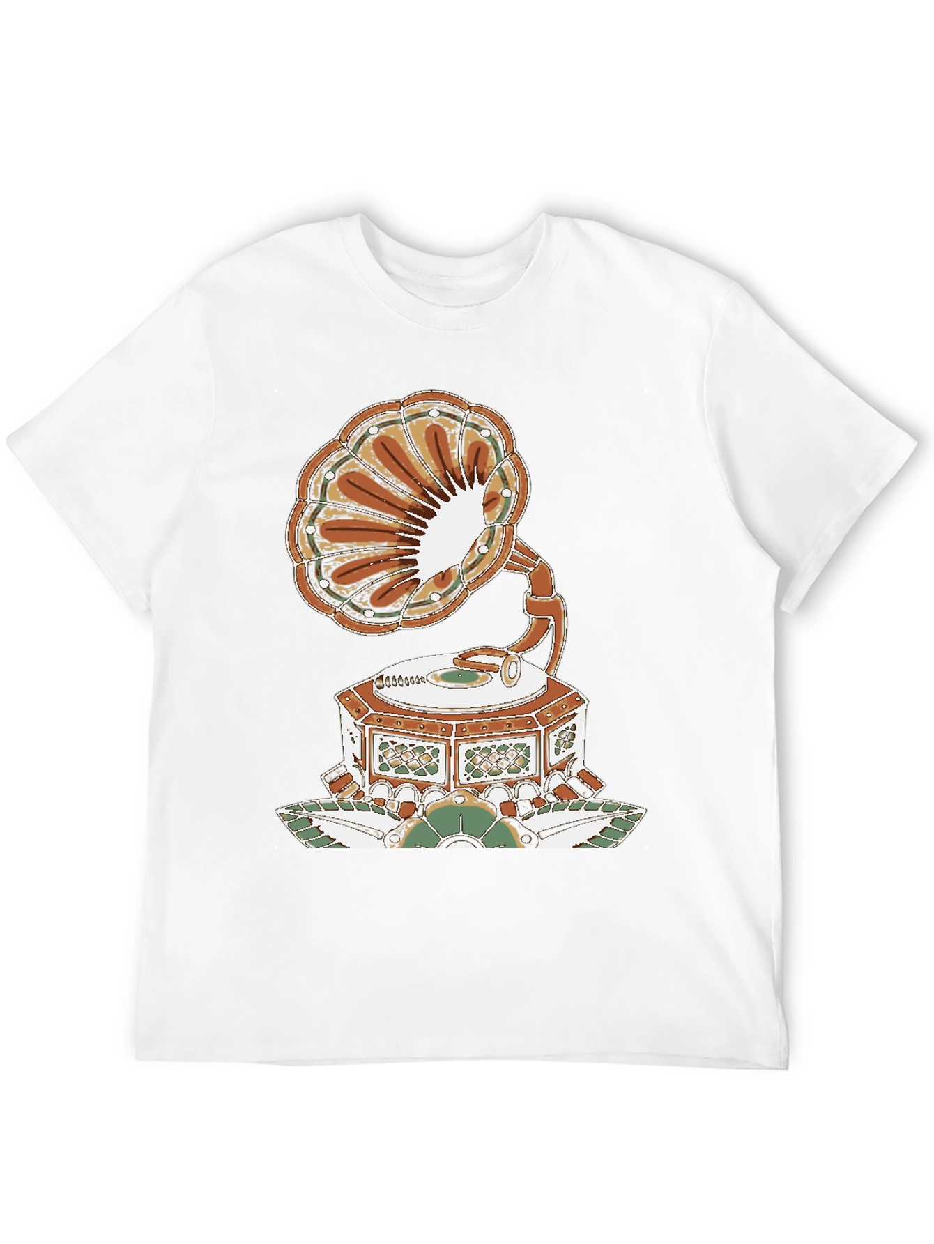 Black Vintage Phonograph Graphic T-Shirt view 12