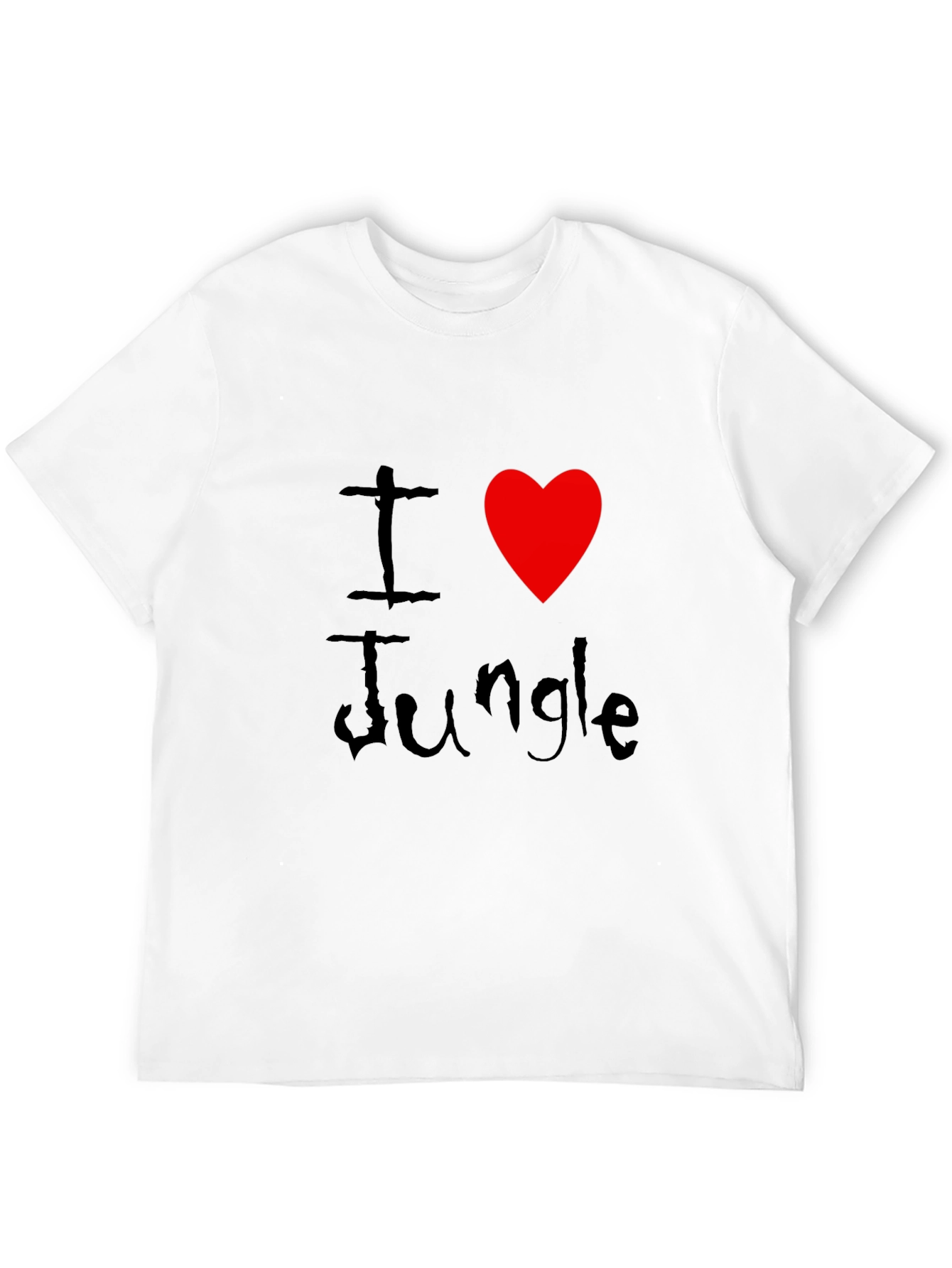 Black I Love Jungle Black Graphic Tee Shirt view 12