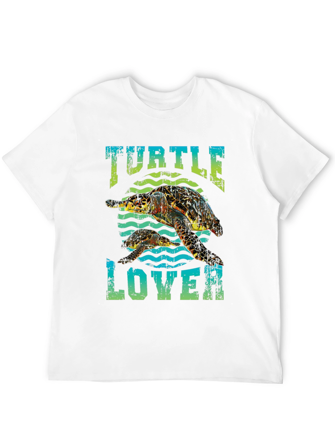 Black Turtle Lover Graphic Tee - Black Cotton T-Shirt view 12