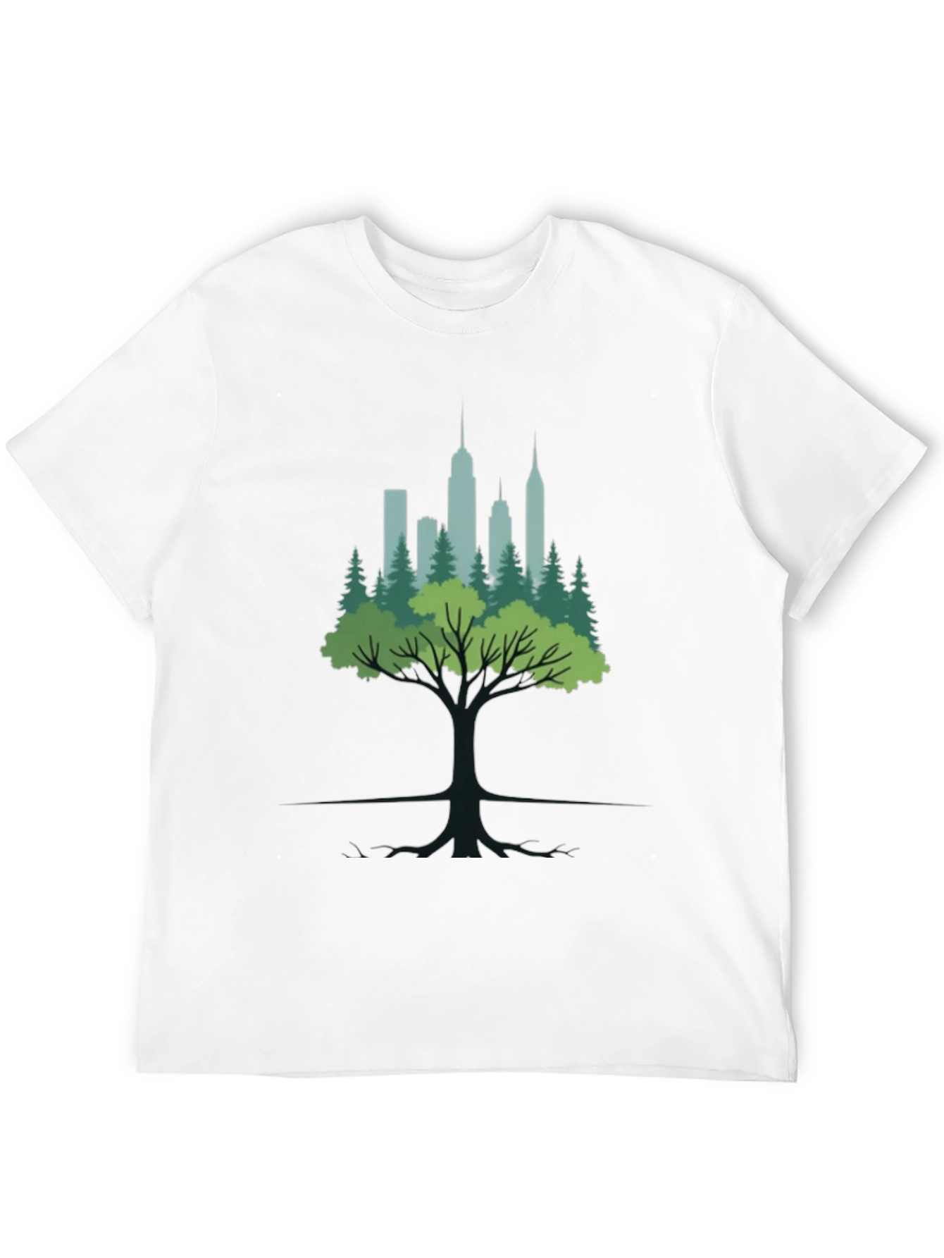 Black Urban Roots Graphic Tee - Nature Meets City view 12