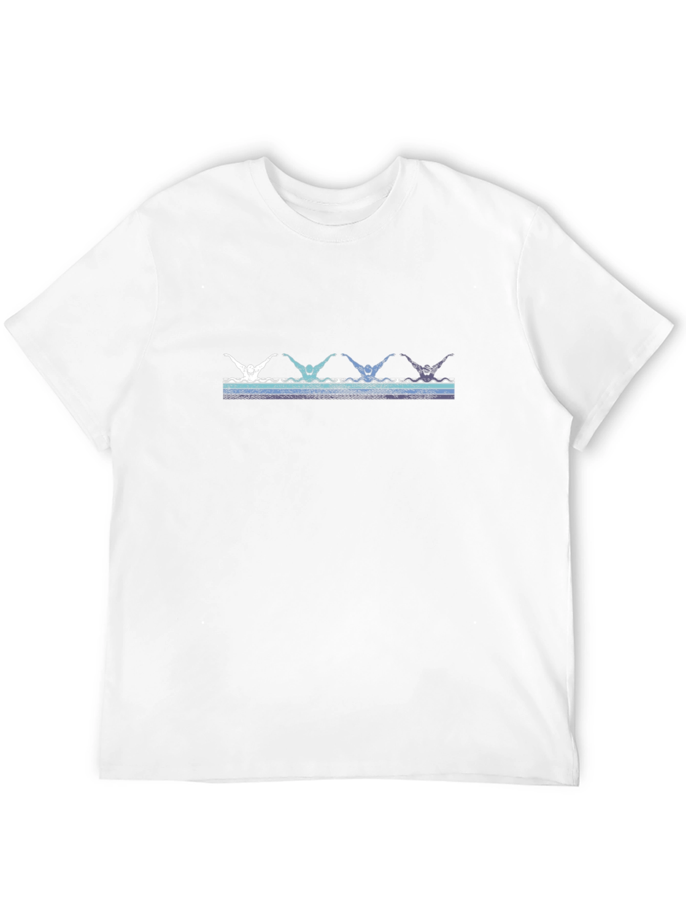 Black Retro Swimmers Black T-Shirt view 12