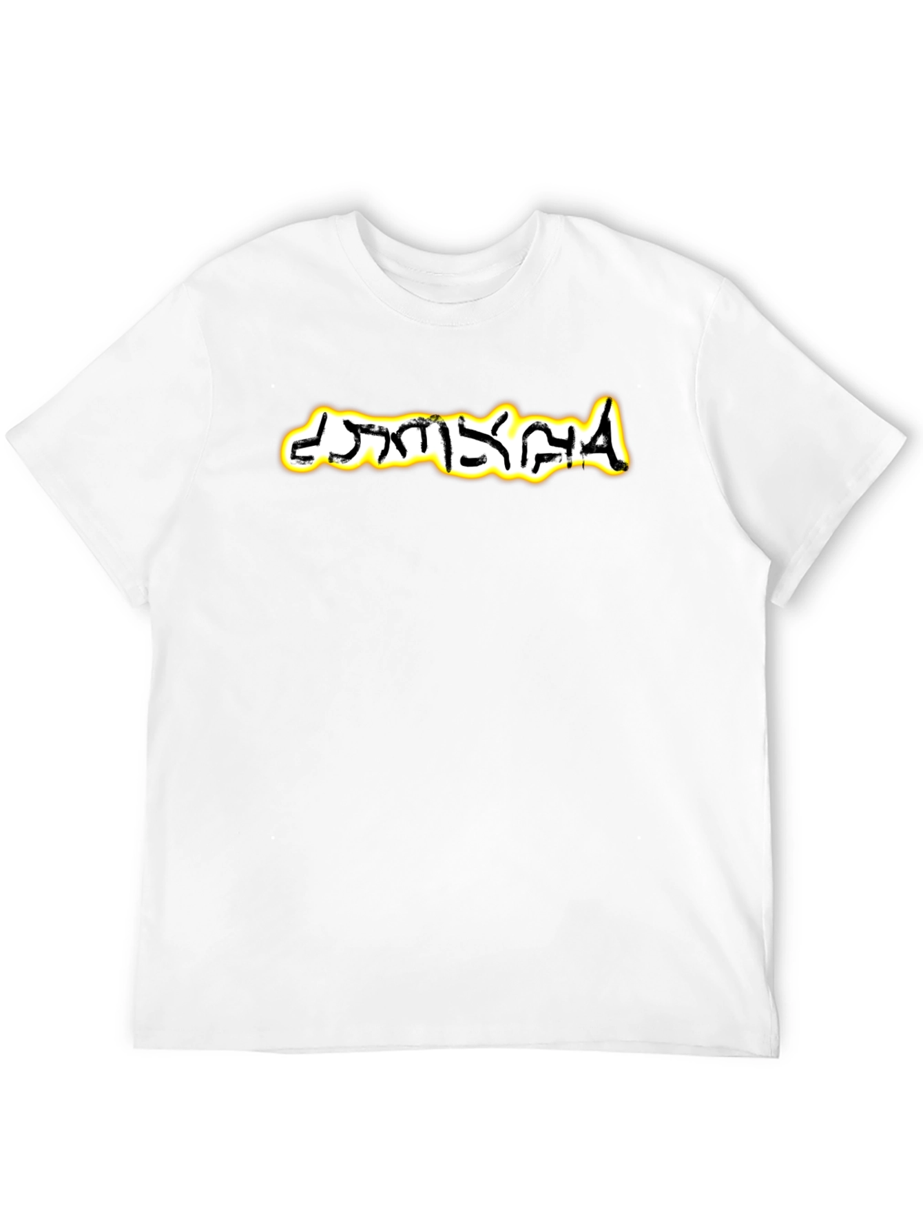 Black Graphic Tee: Unique Script, Soft Black Cotton view 12