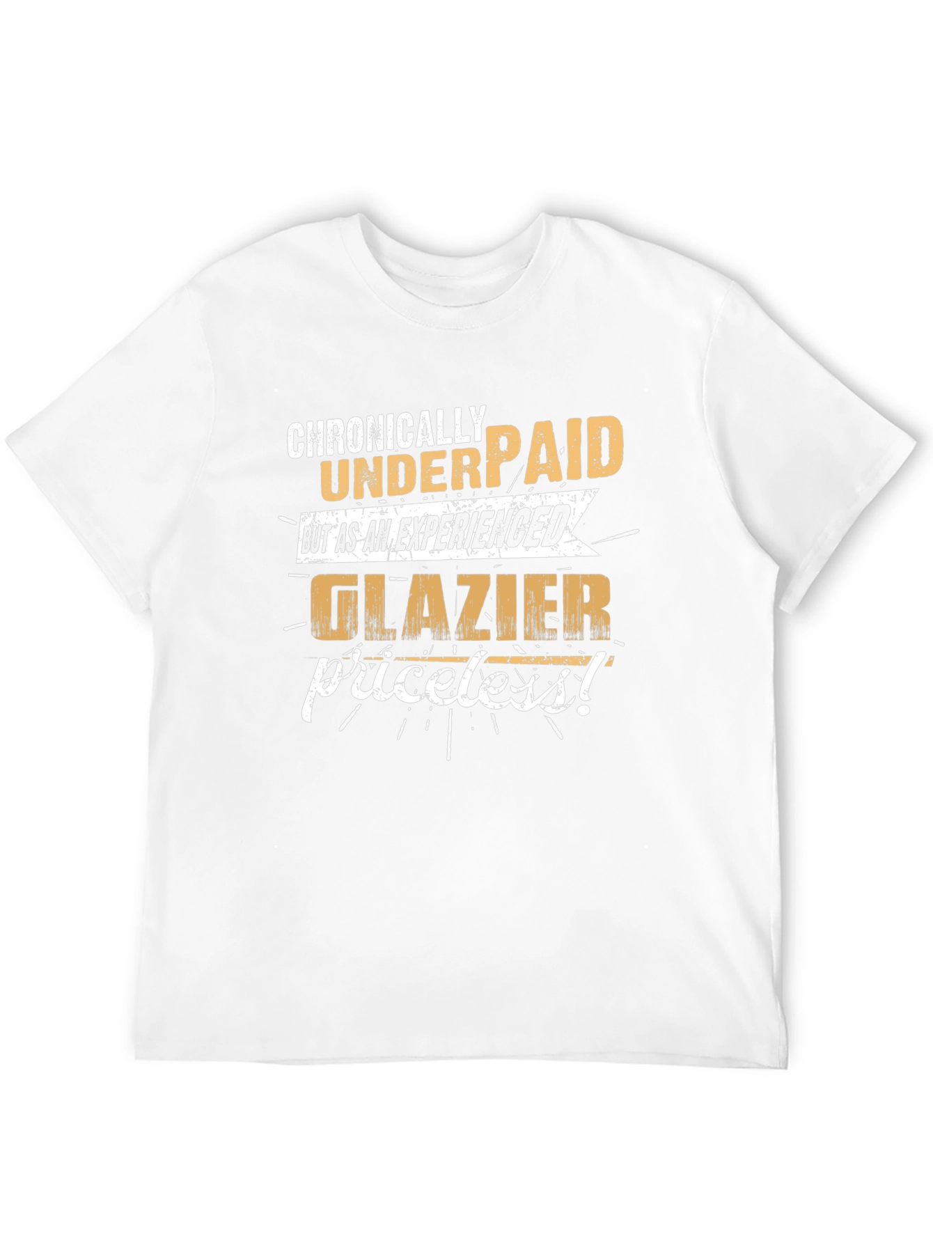 Black Chronically Underpaid Glazier T-Shirt view 12
