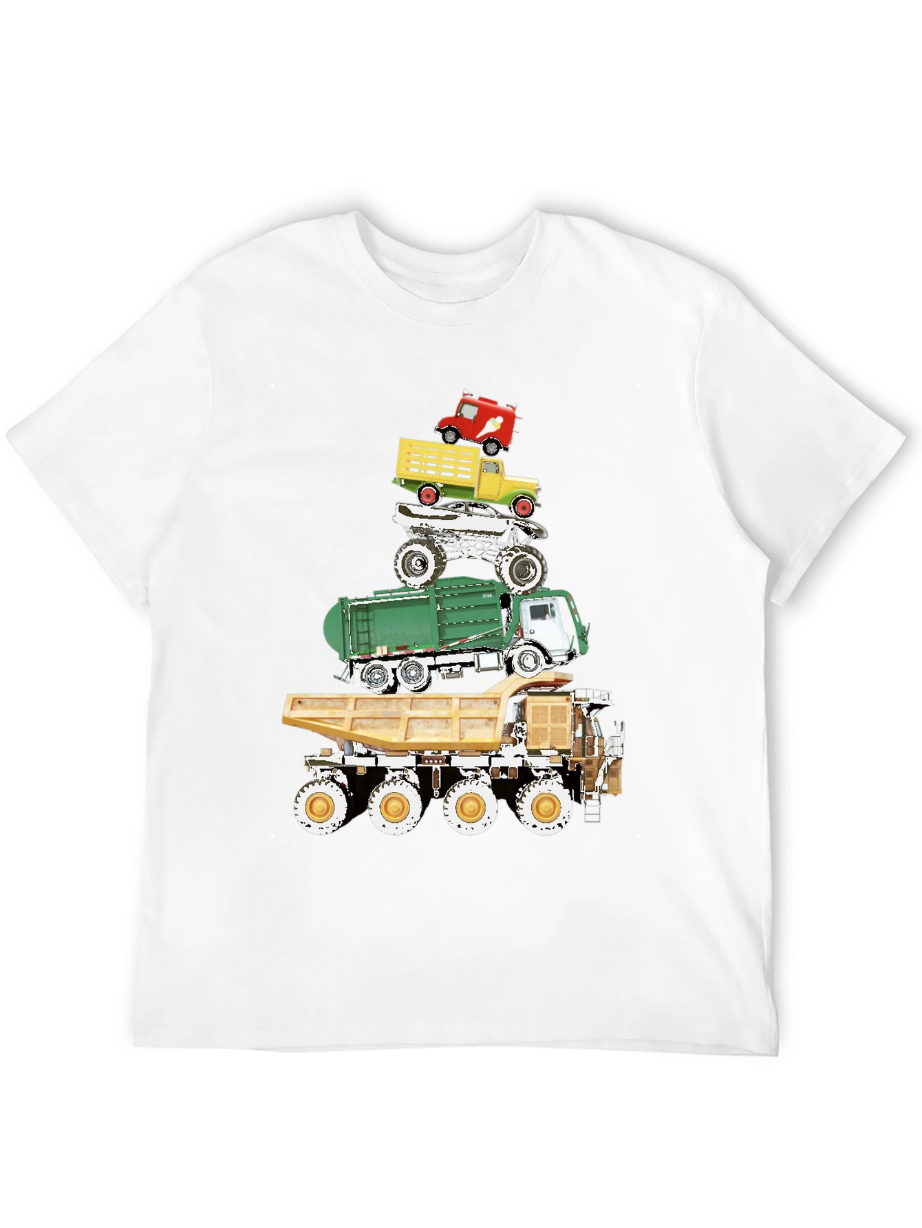 Black Truck Stack Graphic Tee - Fun Novelty Design view 12