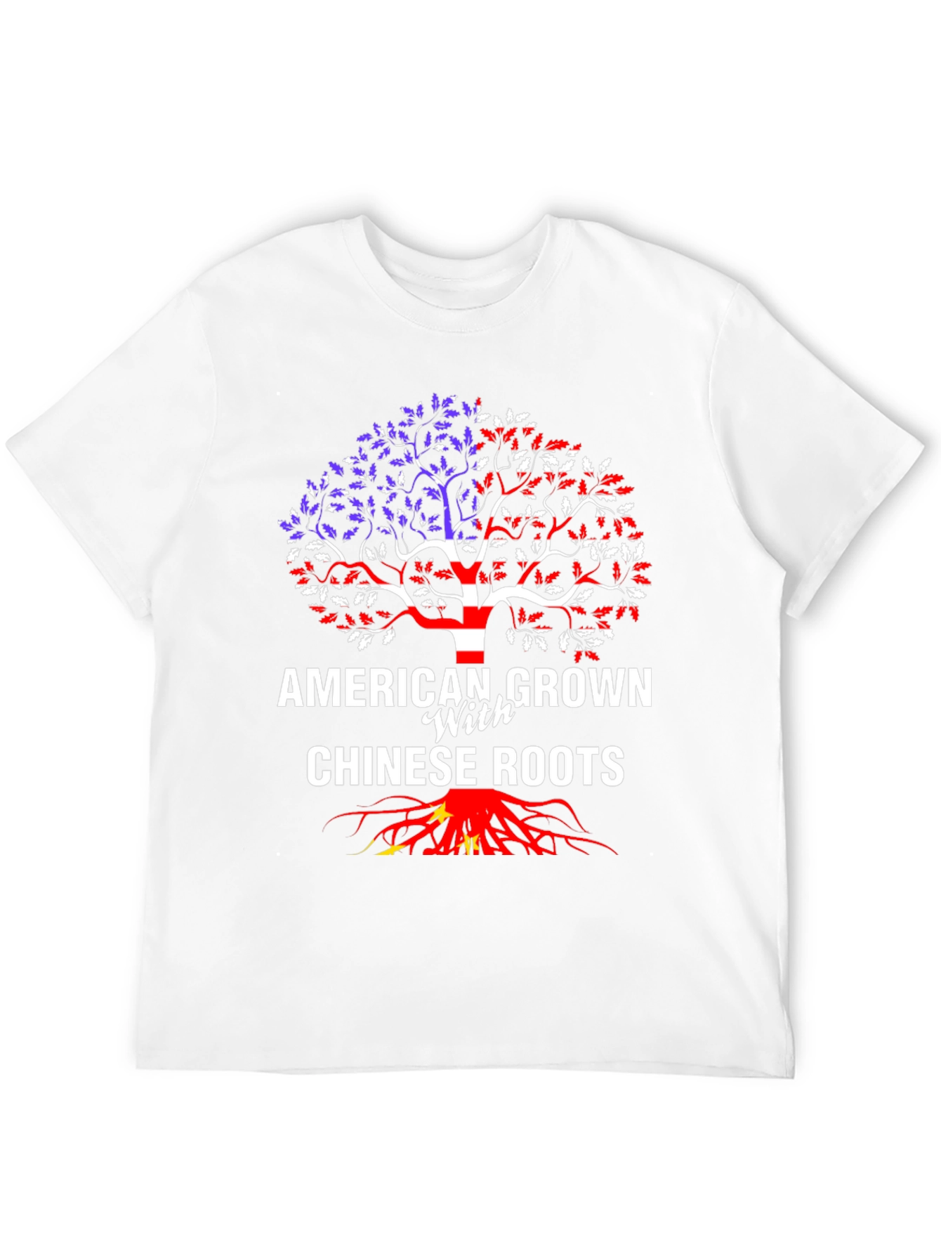 Black American Grown with Chinese Roots T-Shirt view 12