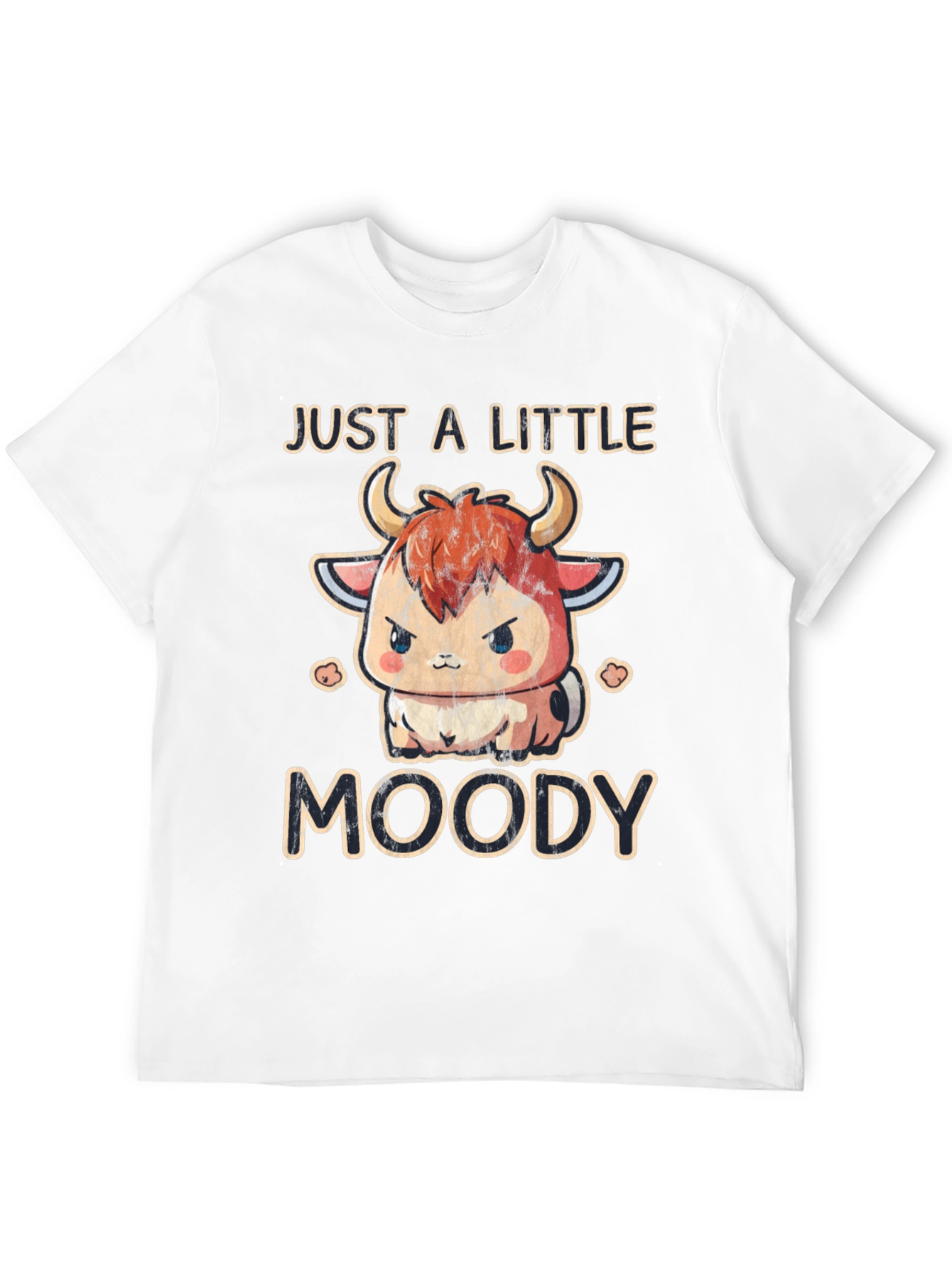 Black Just a Little Moody Cow T-Shirt view 12