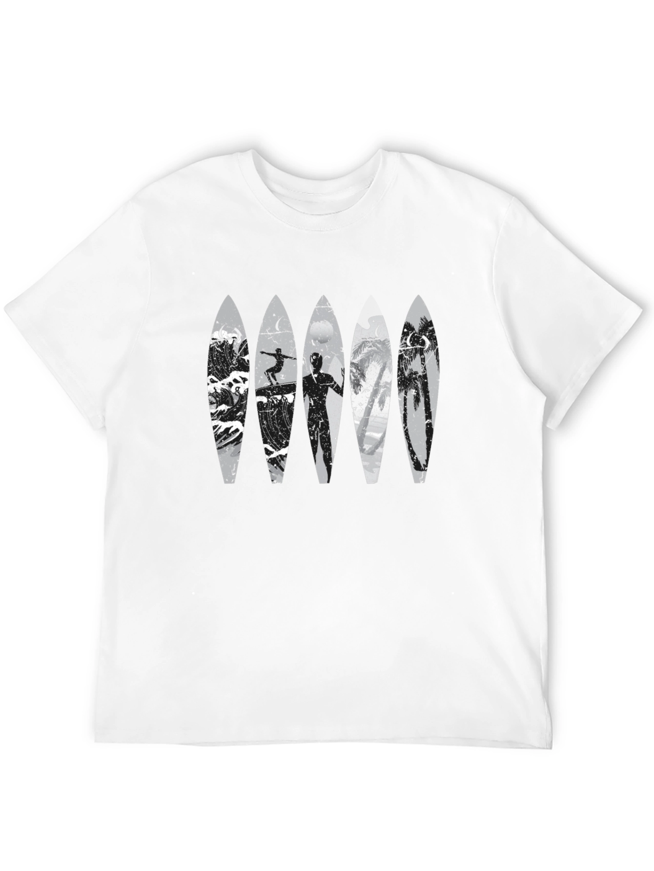Black Surfboard Graphic Tee - Coastal Lifestyle view 12