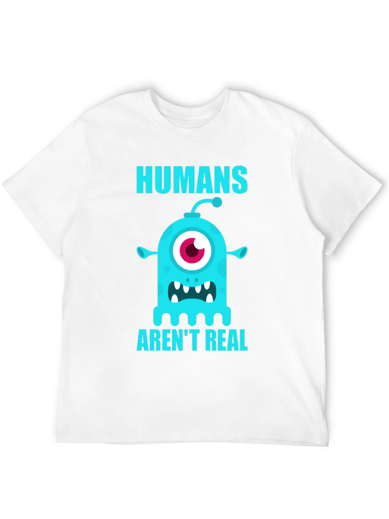 Black Humans Aren't Real Monster Graphic T-Shirt view 12