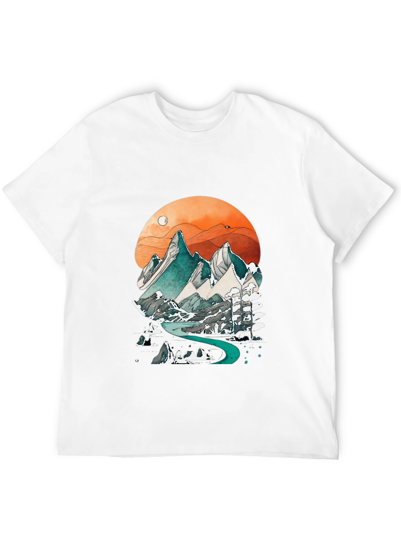 Mountain Graphic Print Men's Tee - 12