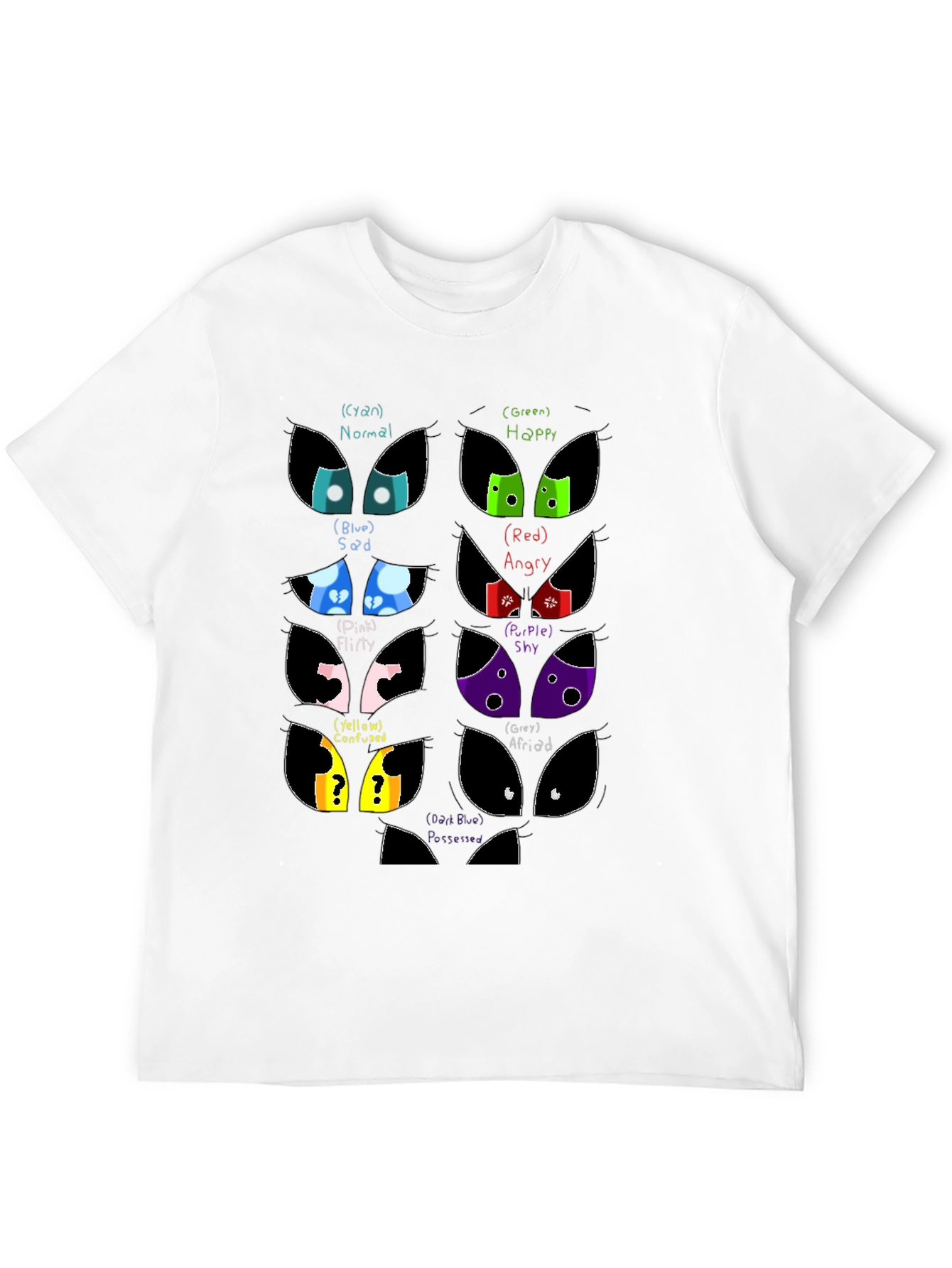 Black Emotion Eyes Black T-Shirt view 12