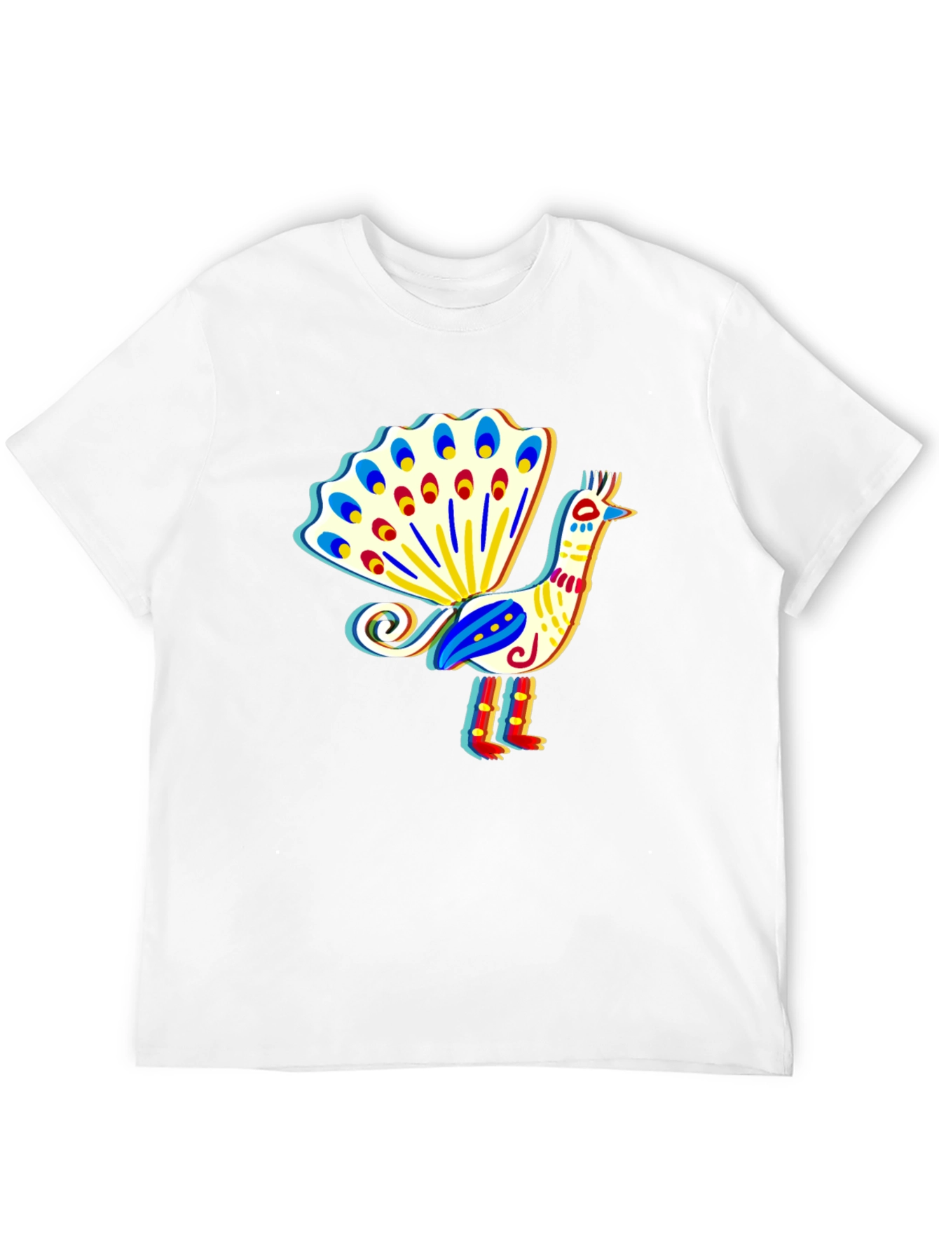 Black Peacock Graphic T-Shirt - Stylish Bird Design view 12