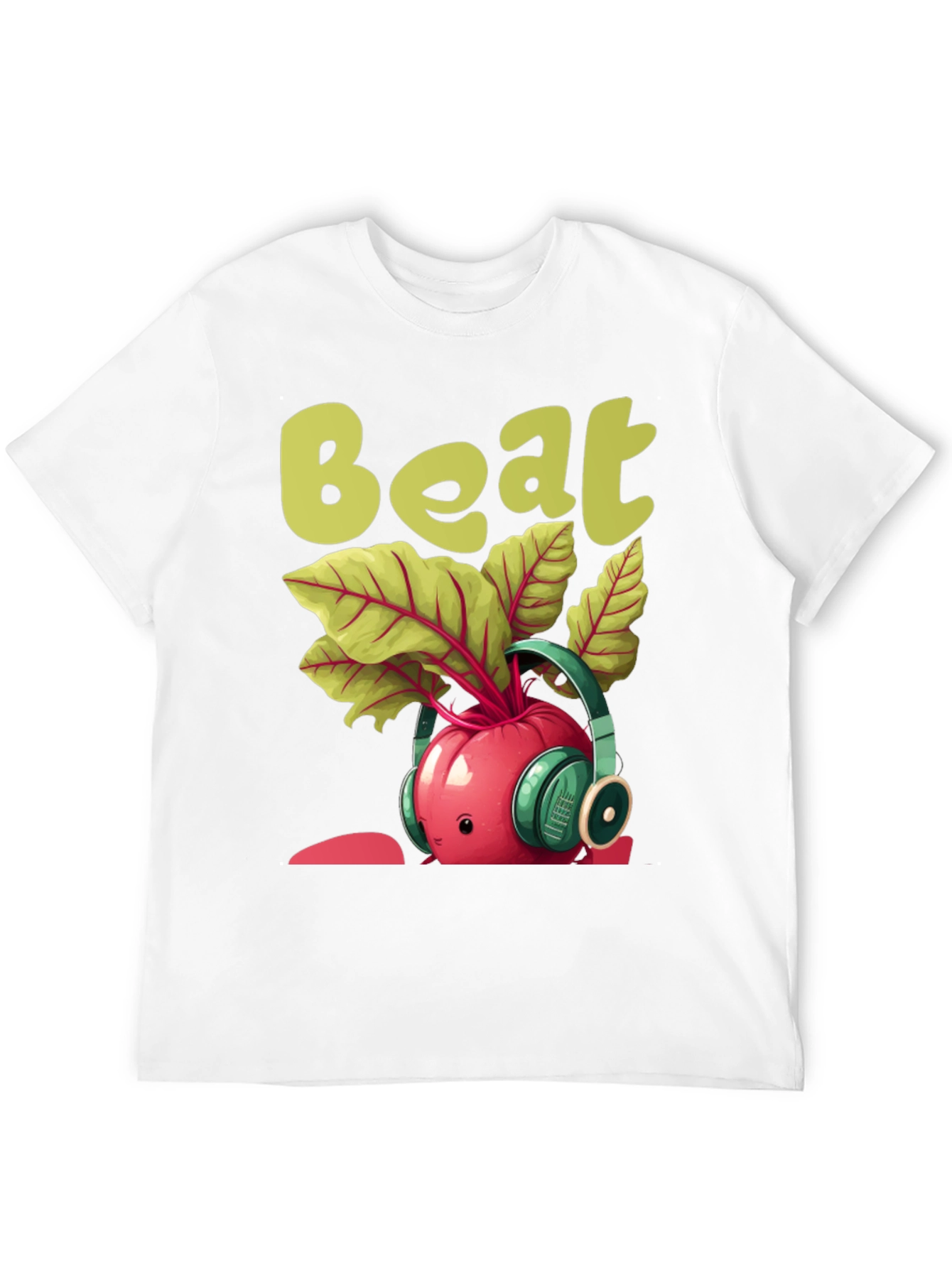 Black Funny "Beat" Music Beetroot Graphic Tee view 12