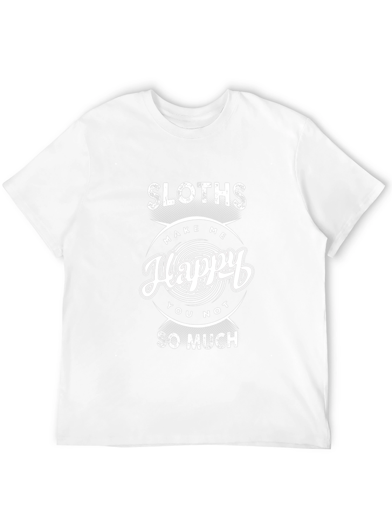 Black Sloths Make Me Happy T-Shirt Funny Graphic Tee view 12