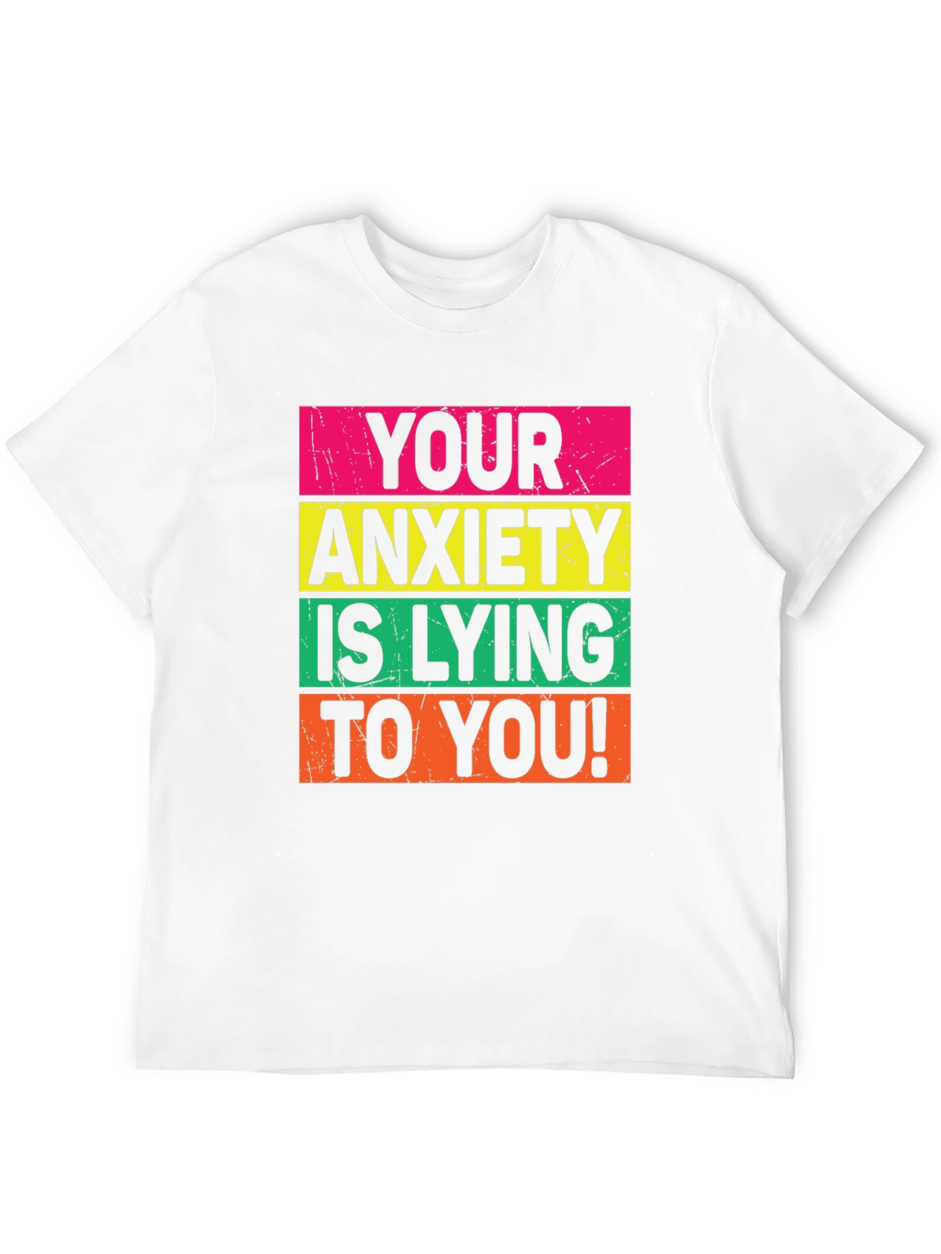 Black Anxiety Lying Graphic Tee - Positive Mindset T-Shirt view 12