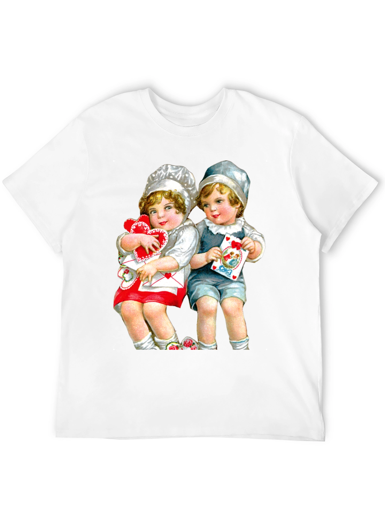 Black Vintage Valentine's Day Kids Graphic T-Shirt view 12