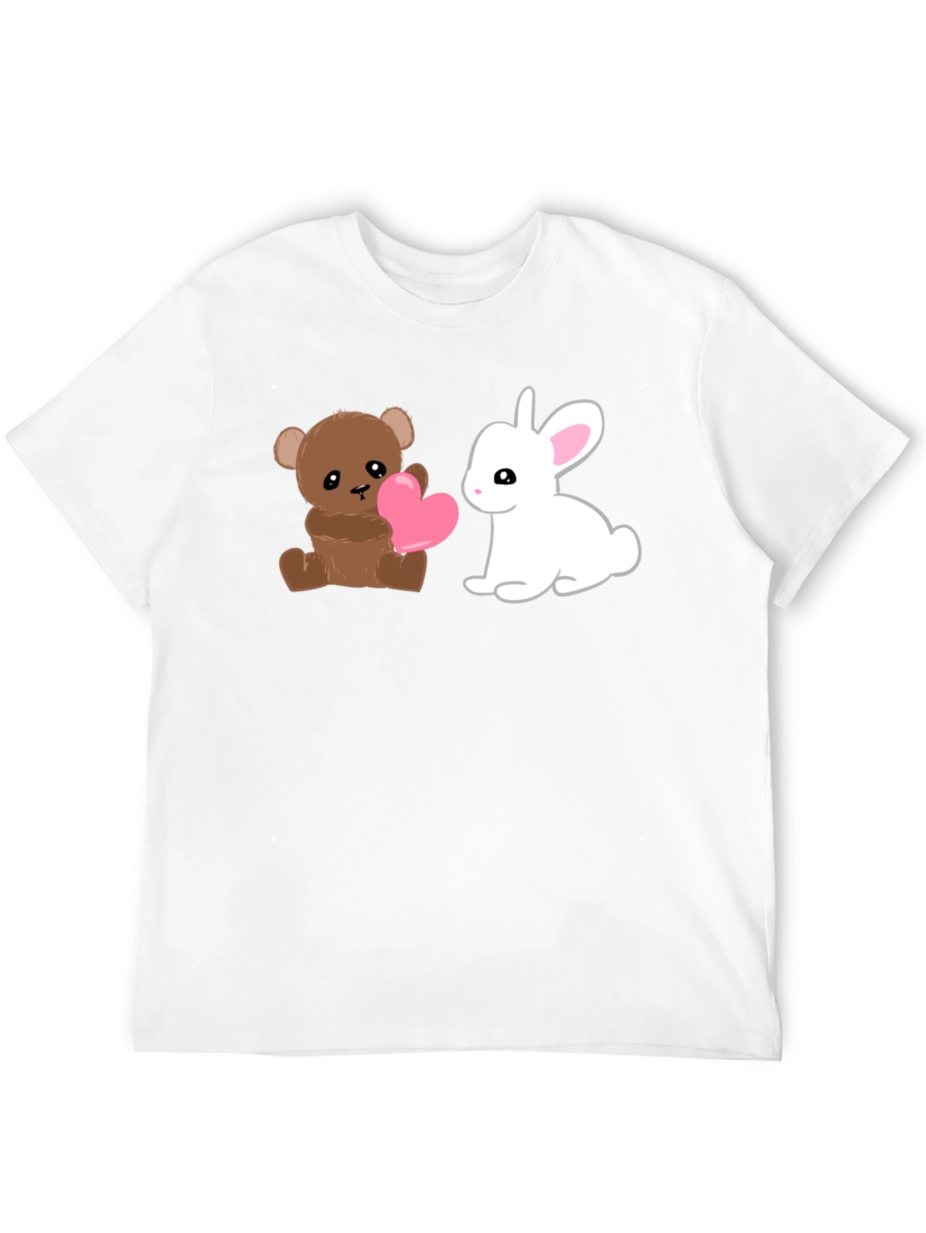 Black Cute Cartoon Animals Graphic T-Shirt view 12