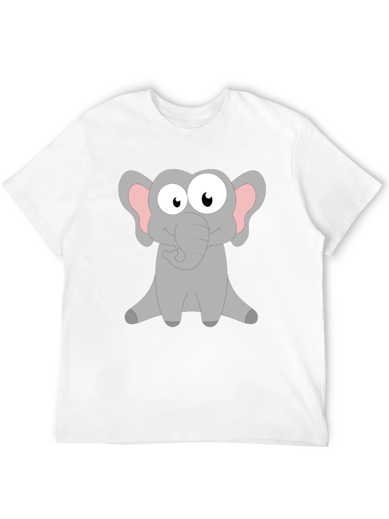 Black Cute Elephant Graphic Tee - Soft Cotton Blend view 12