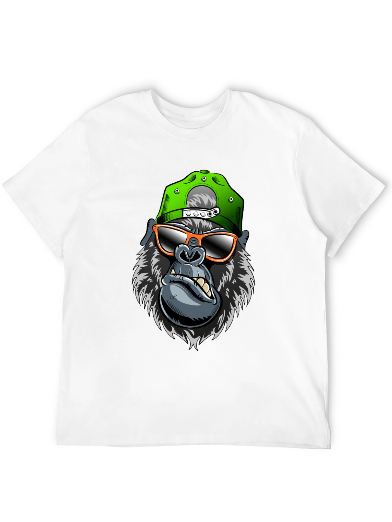Black Cool Gorilla Graphic Tee view 12