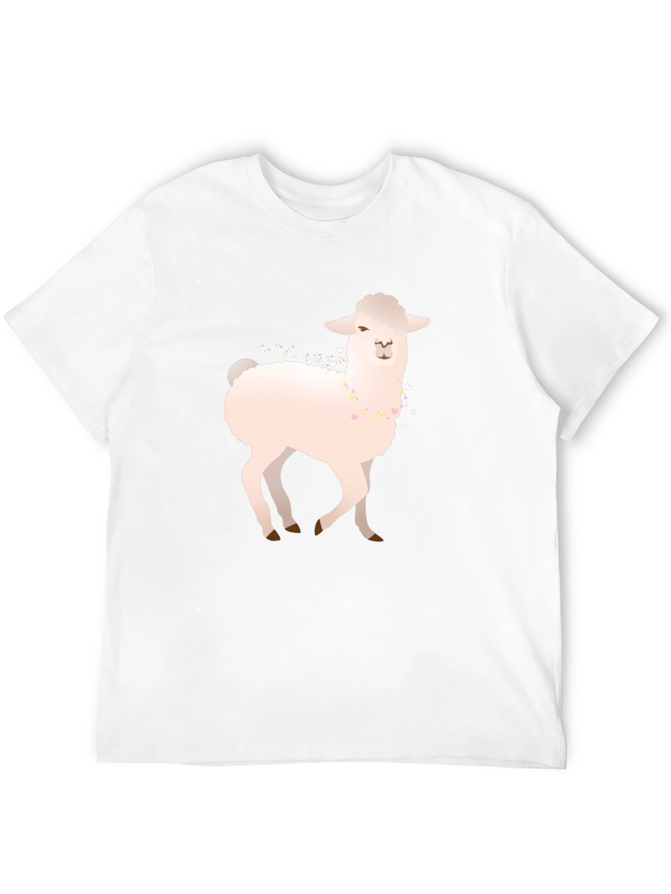 Black Llama Graphic Tee - Black Cotton Blend Casual Shirt view 12