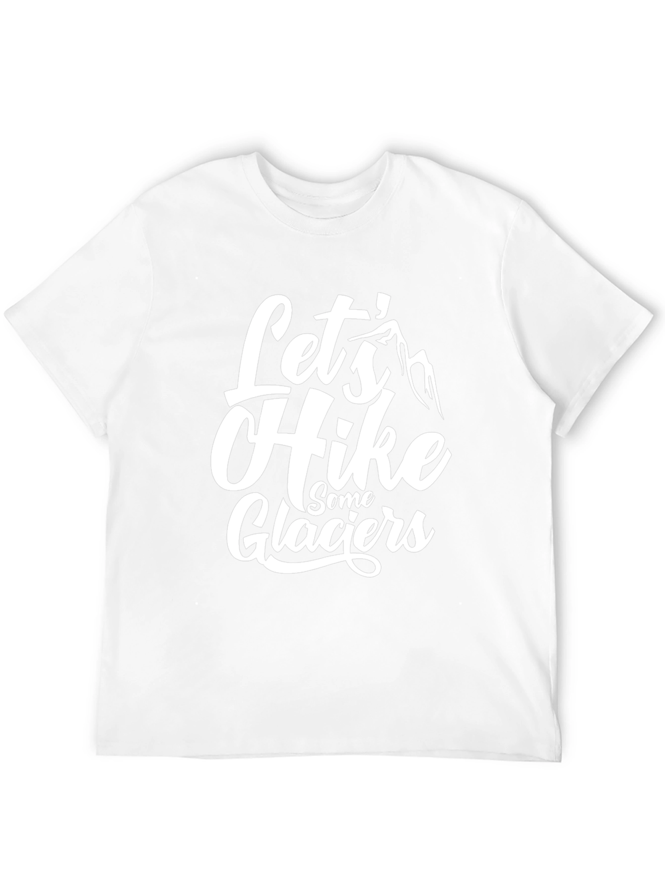 Black Let's Hike Glaciers Black T-Shirt view 12