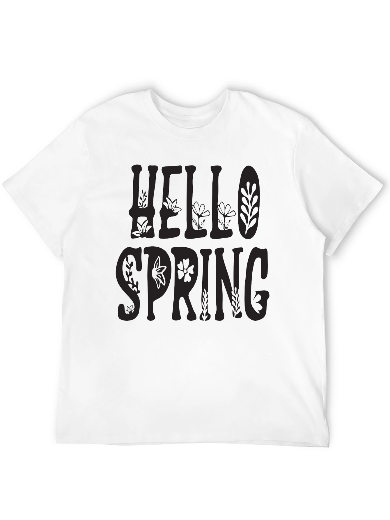 Black Hello Spring Graphic Tee - Black view 12
