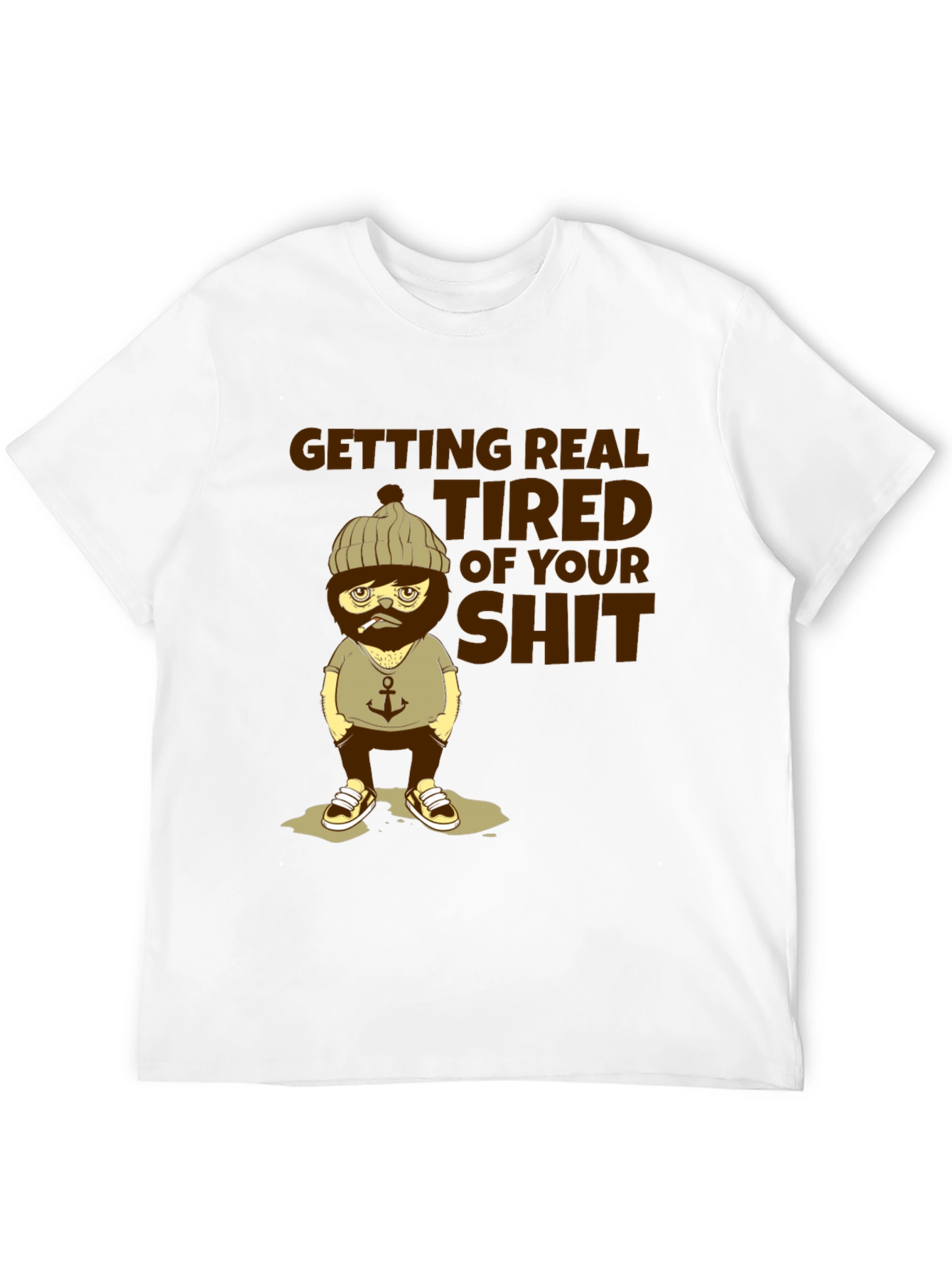 Black "Getting Real Tired" Graphic T-Shirt view 12
