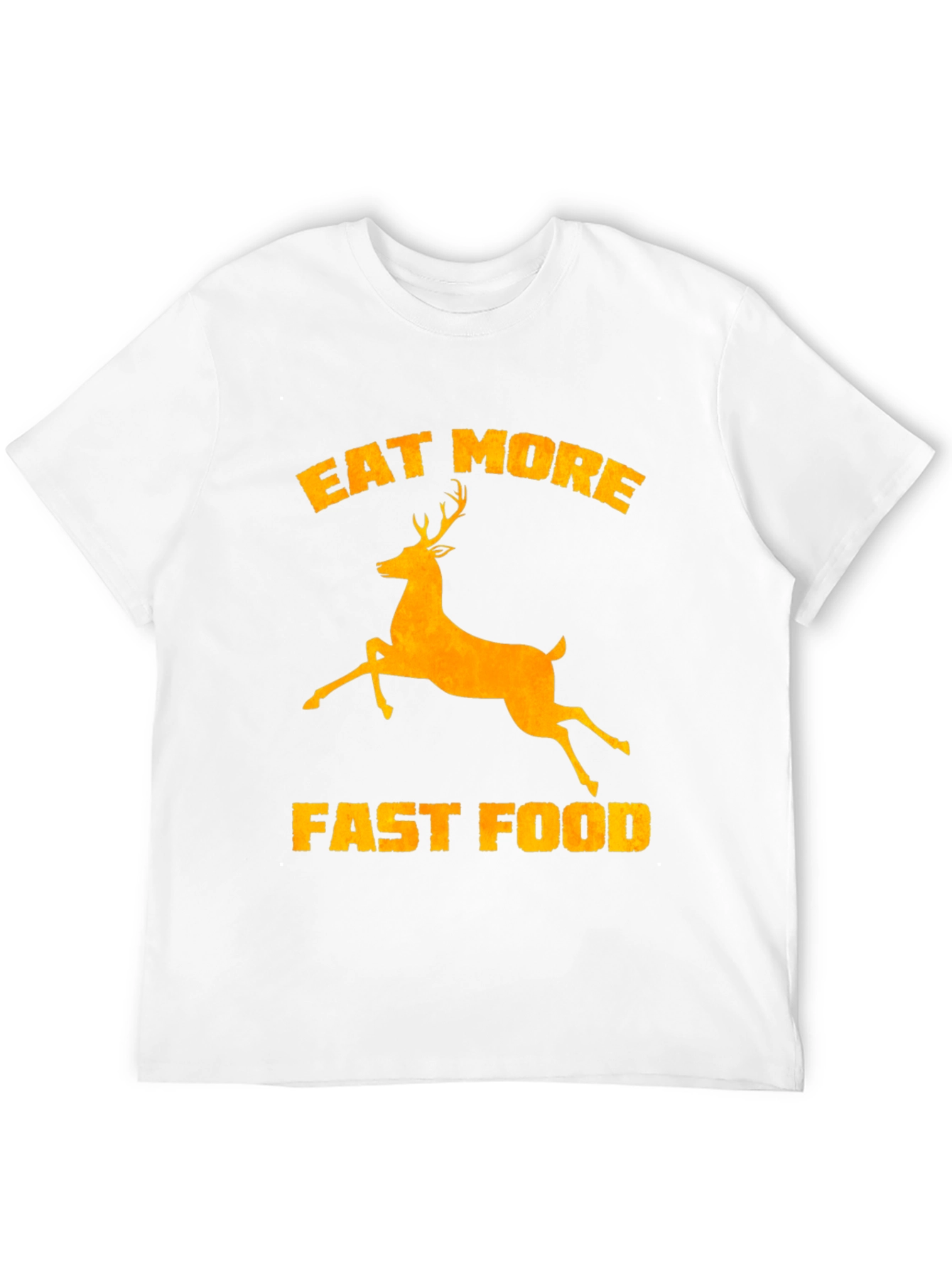 Black Eat More Deer Fast Food Graphic Tee view 12