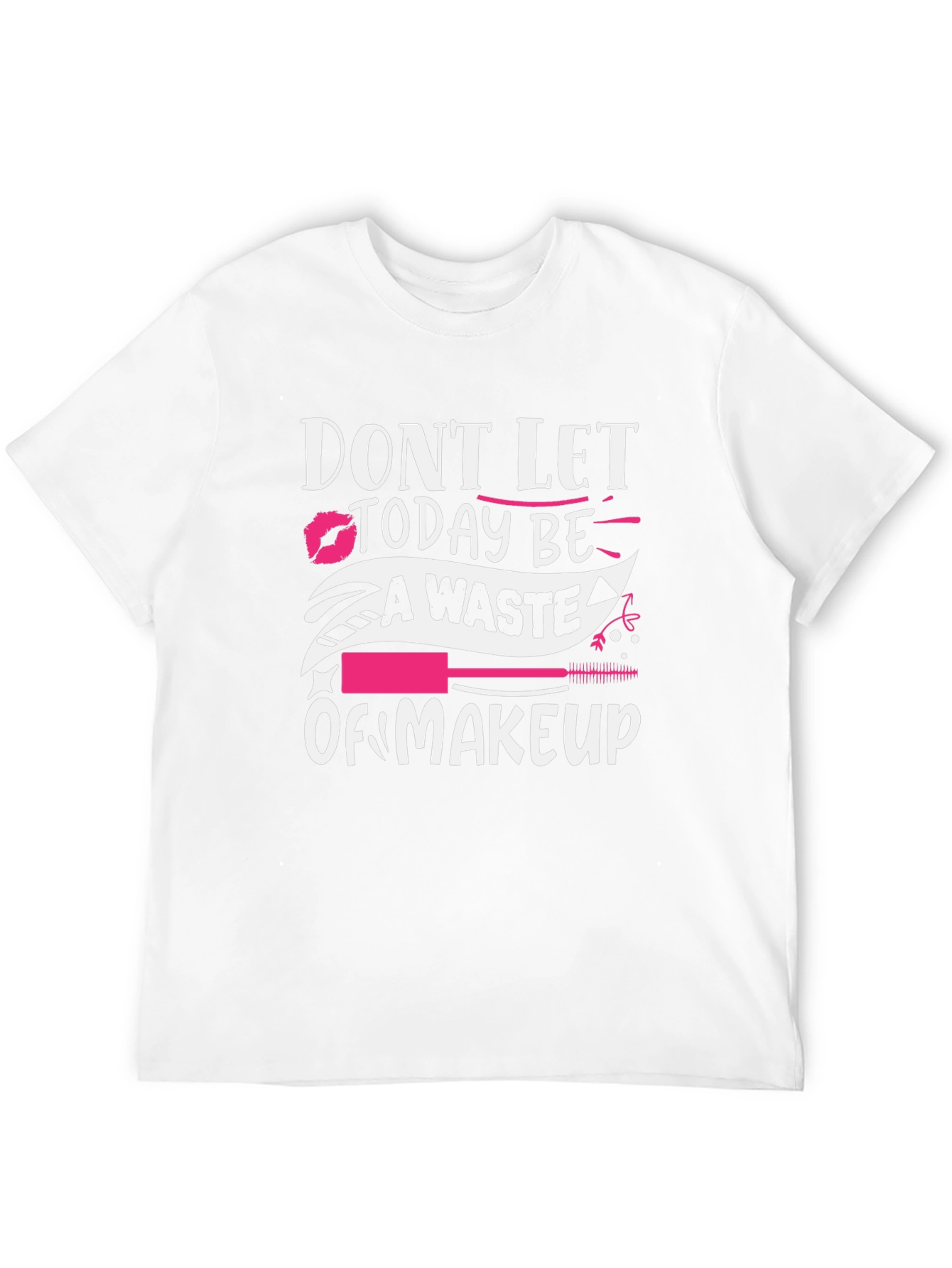 Black Makeup Lover Tee: Don't Let Today Be A Waste! view 12