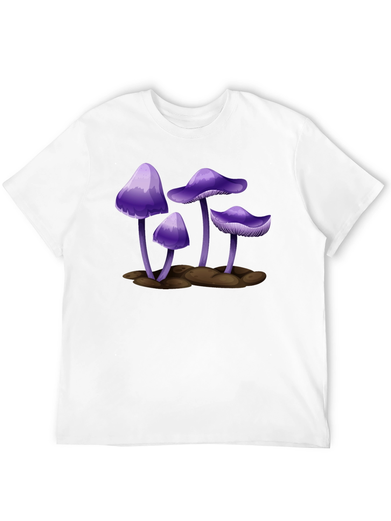 Black Purple Mushroom Graphic T-Shirt - Black view 12