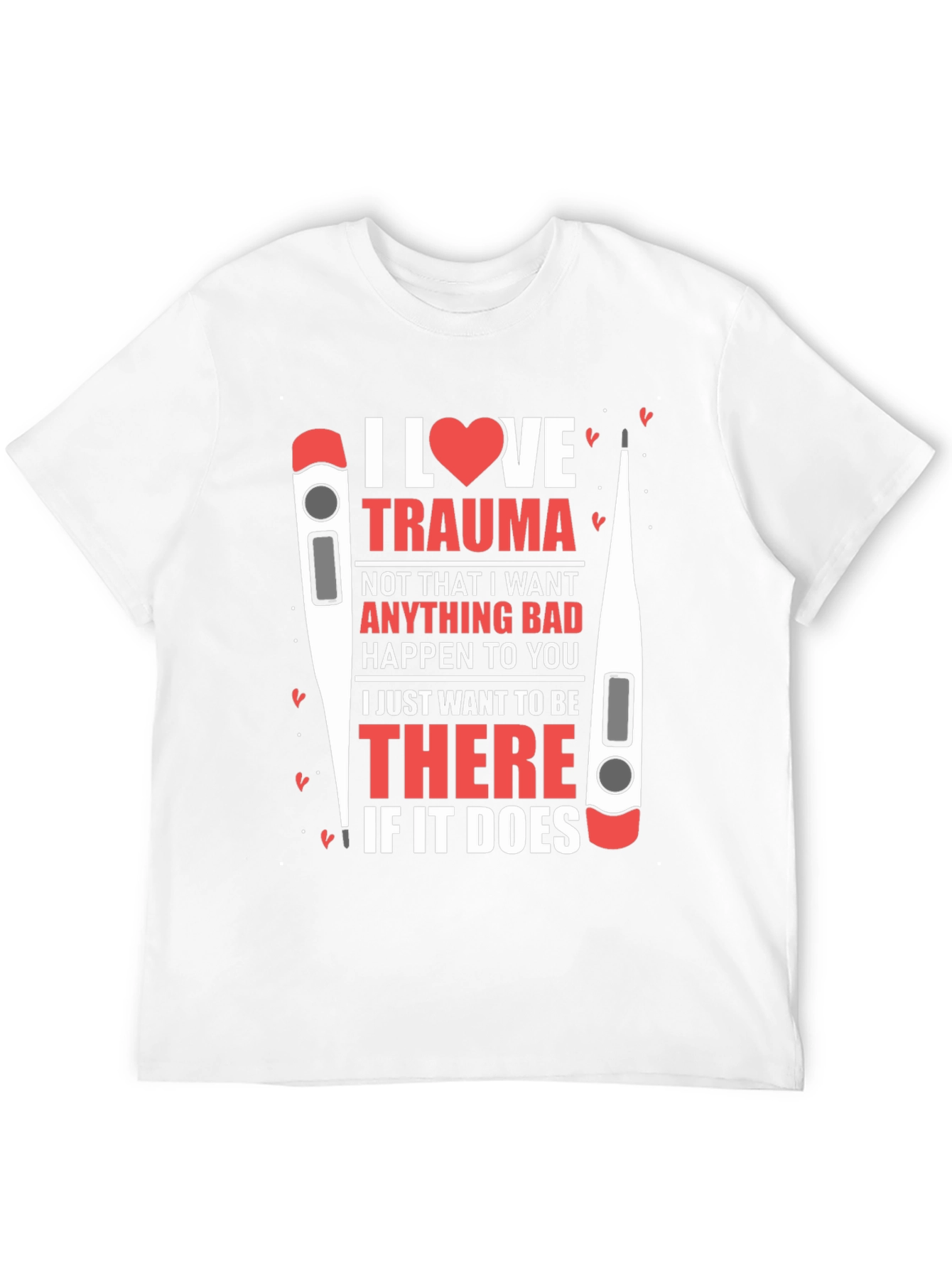 Black I Heart Trauma T-Shirt - Medical Humor view 12