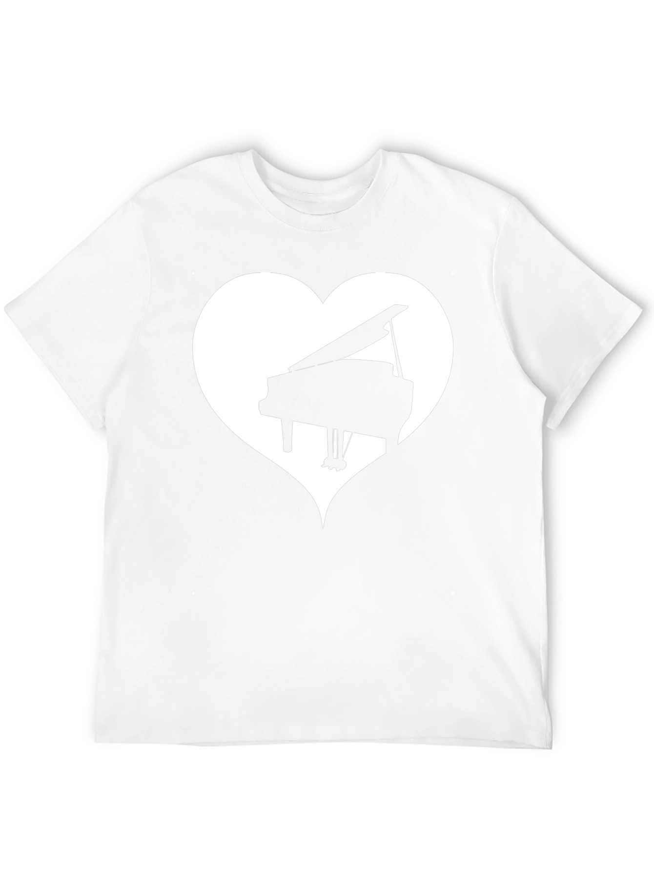 Black Piano Heart T-Shirt - Music Lover Tee view 12