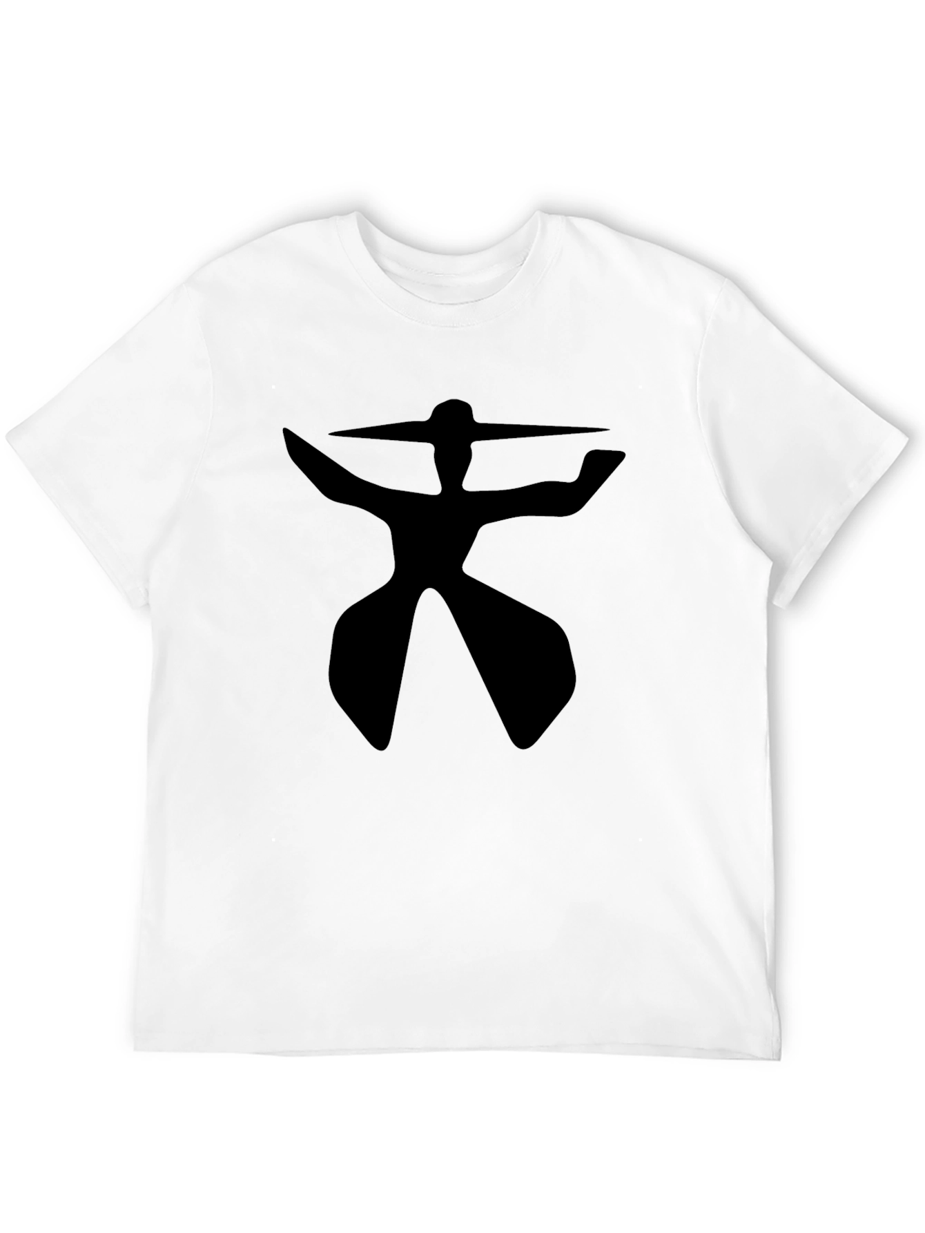 Black Abstract Figure Graphic Tee - Black view 12