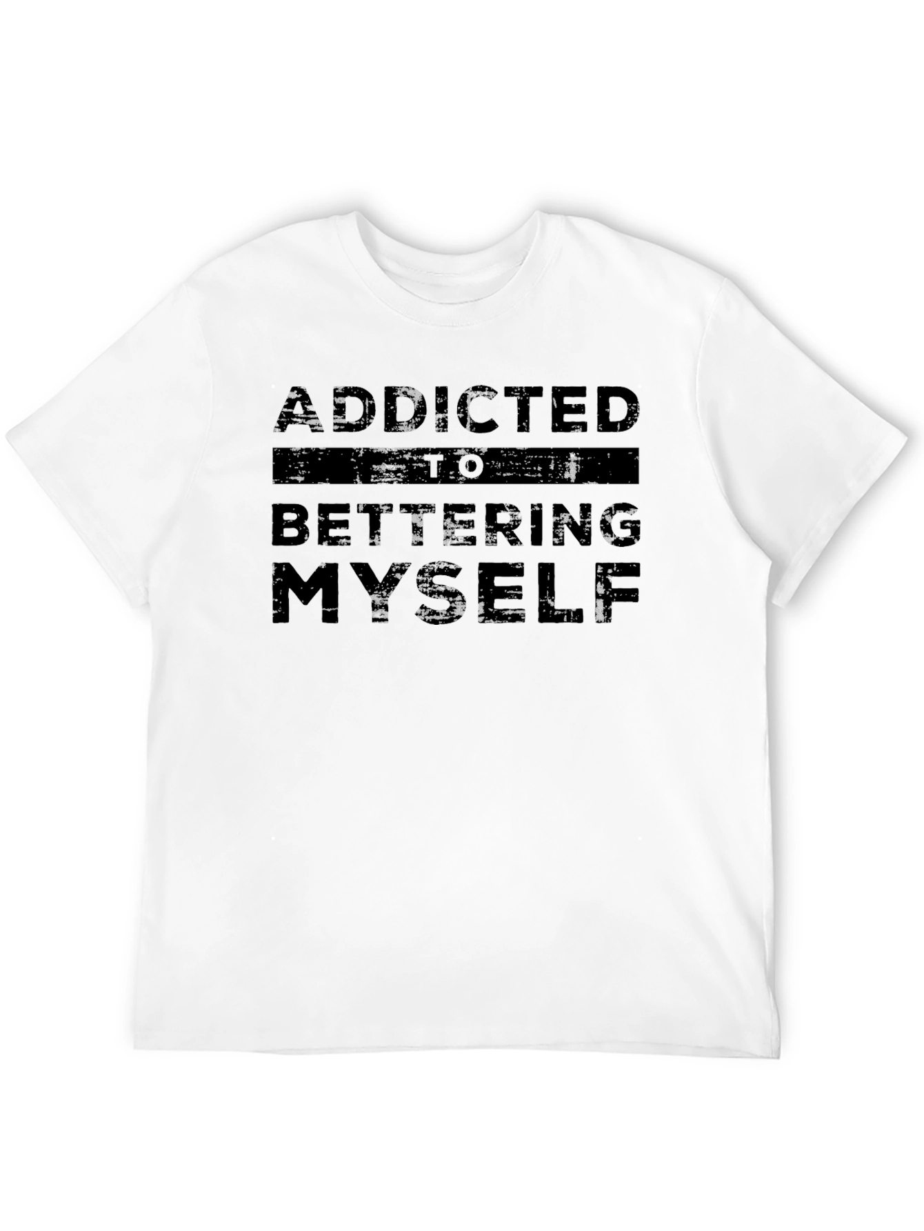 Black Addicted to Bettering Myself Graphic Tee view 12