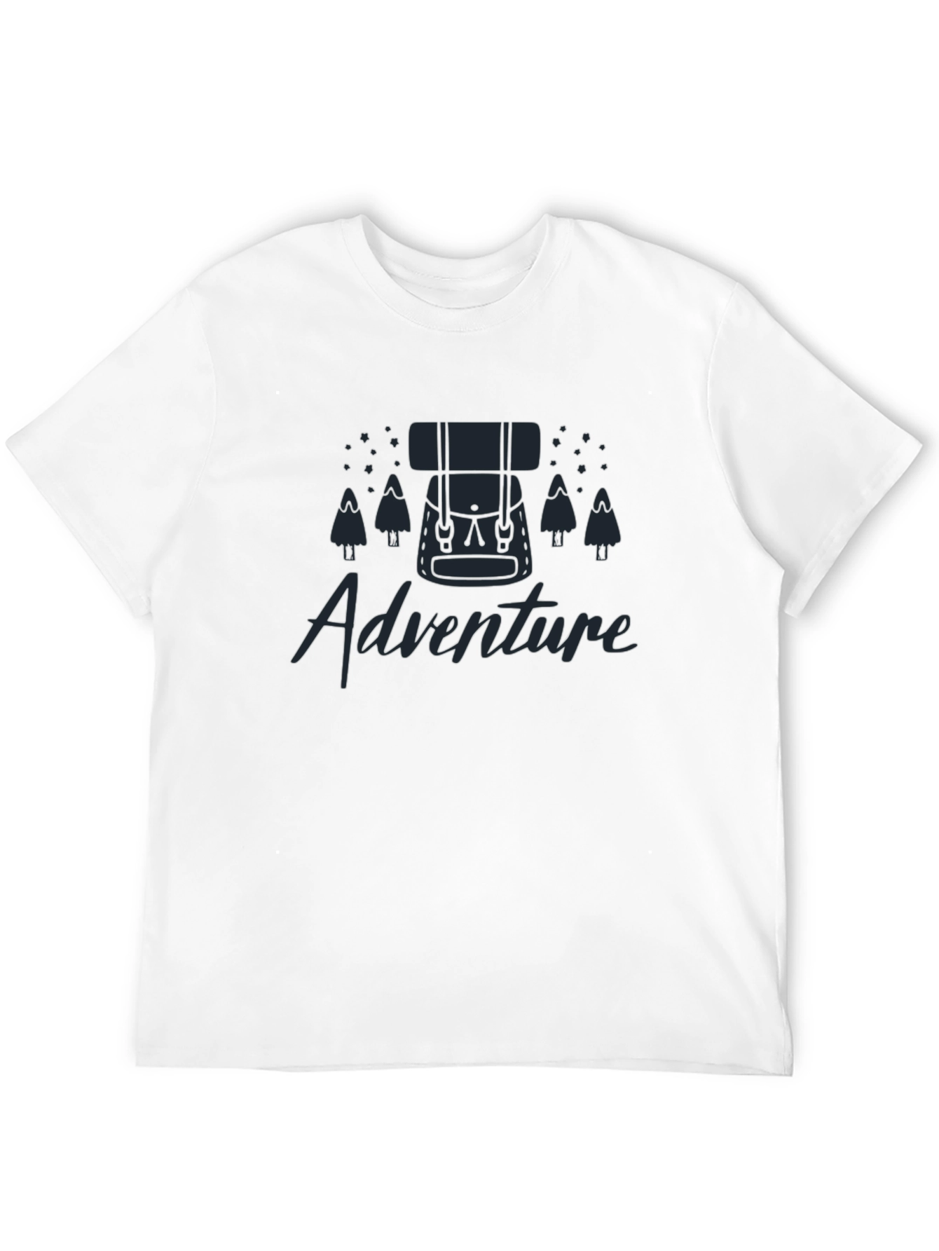 Black Adventure Graphic Tee - Hiking Backpack Design view 12